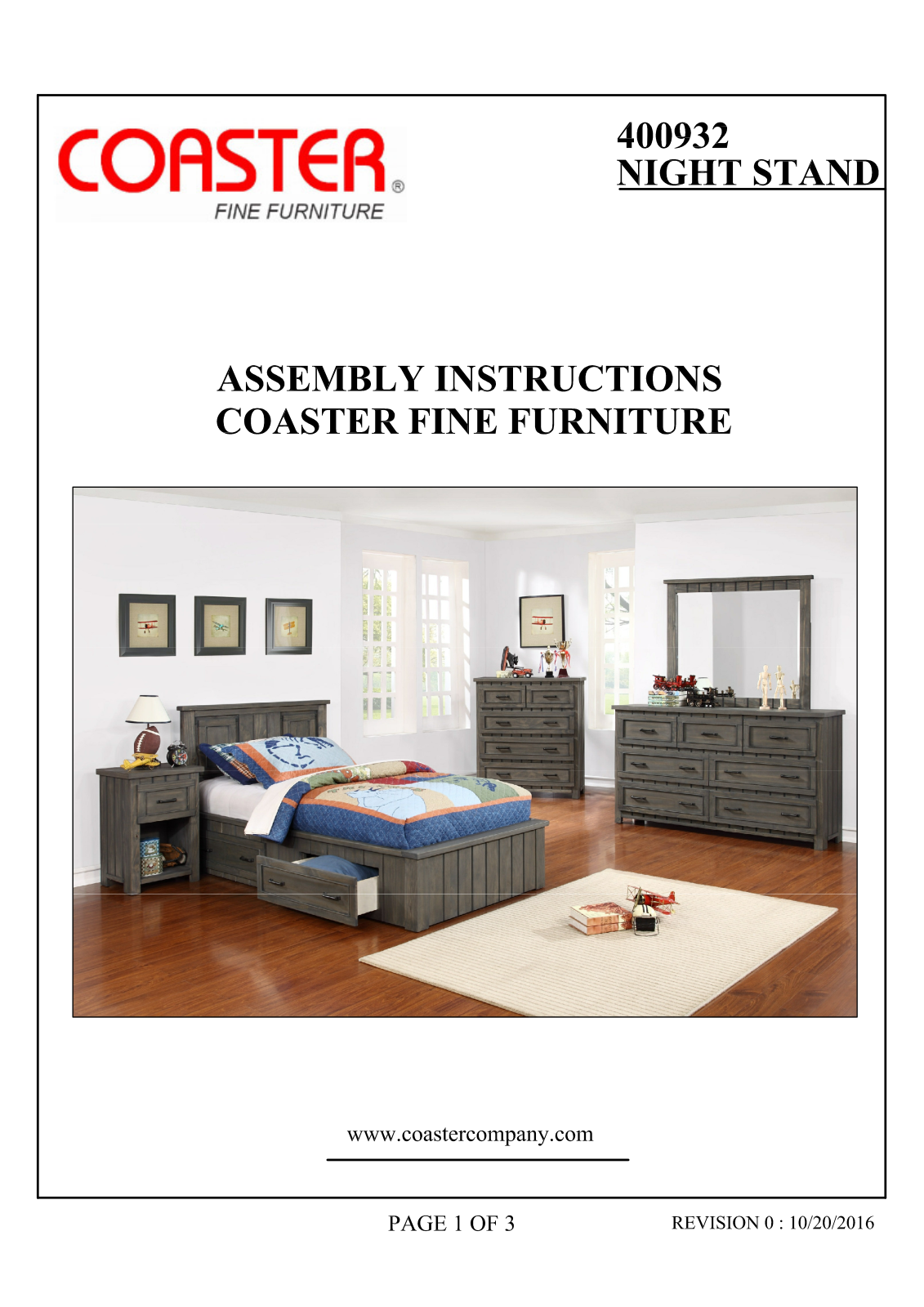 Coaster 400932 Assembly Guide - ManualMachine.com