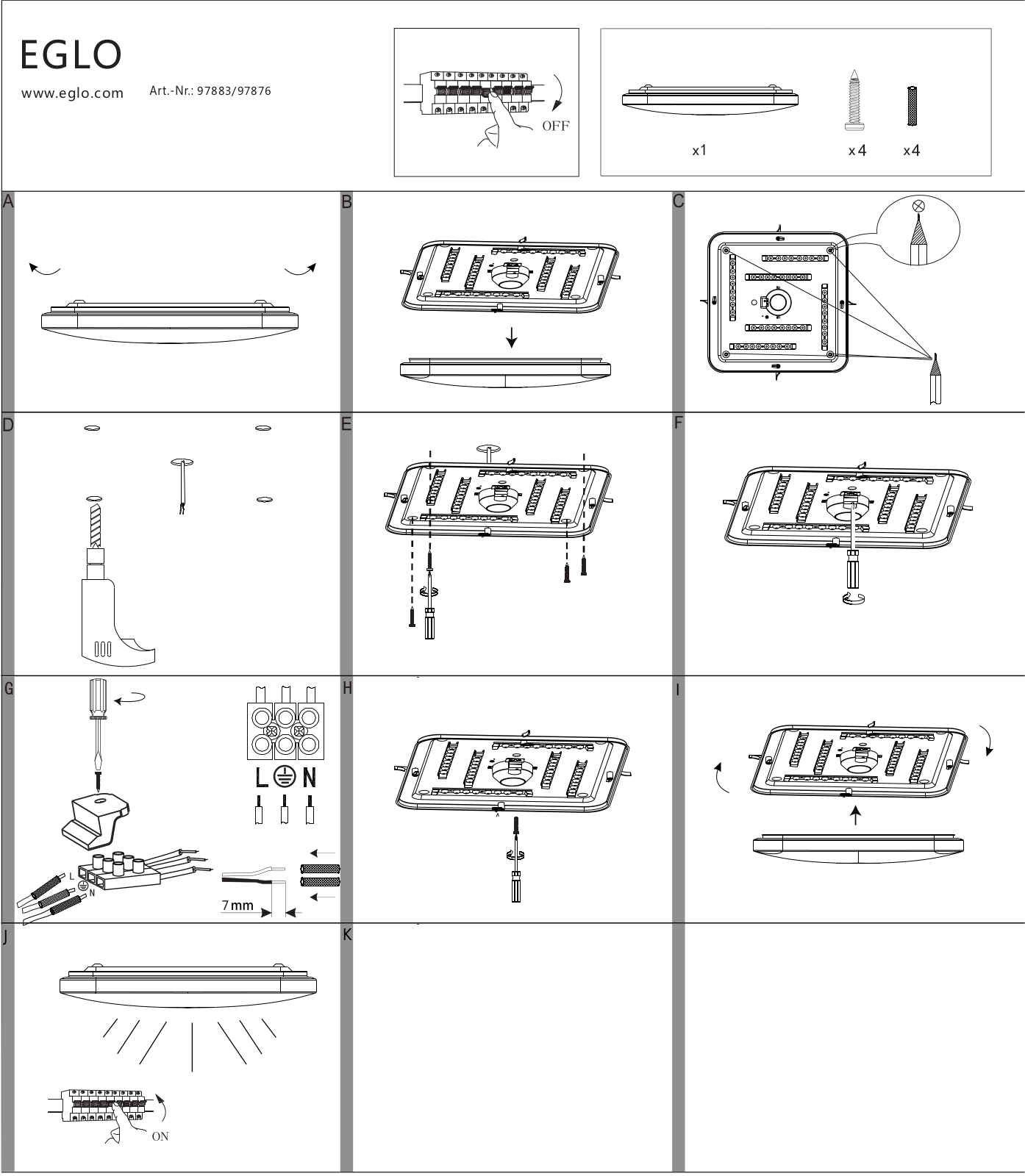 Eglo 97876 User manual