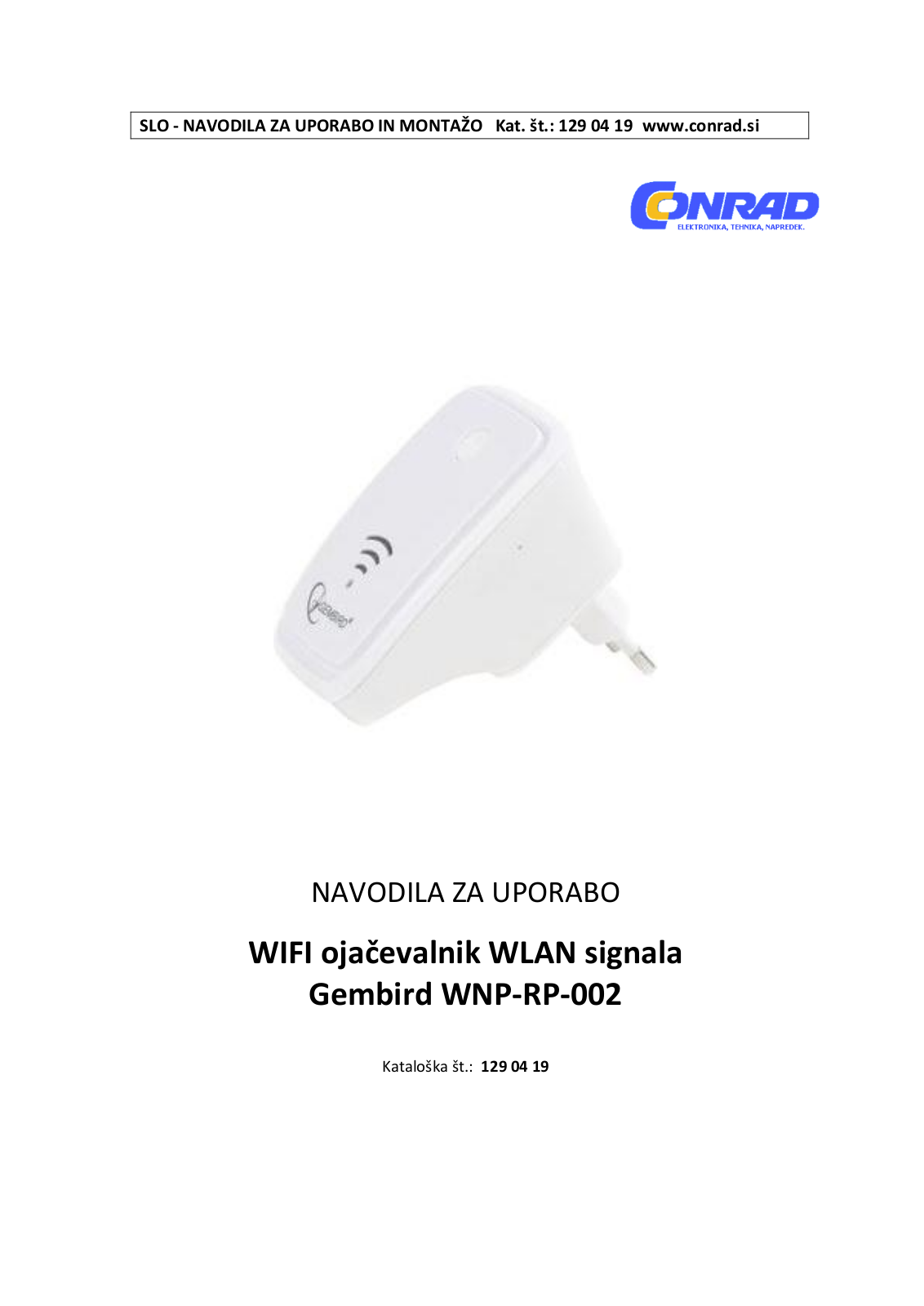 Gembird WNP-RP-002 User guide