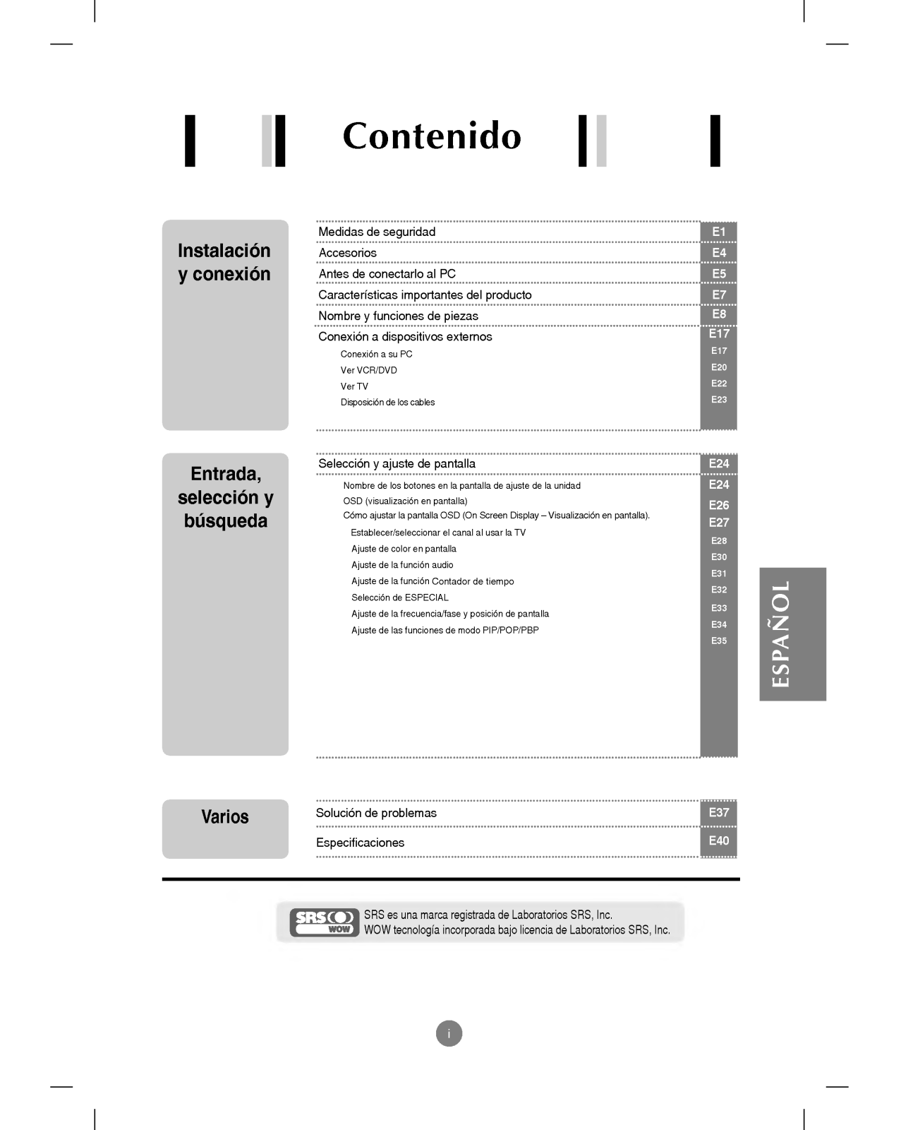 Lg M203WX user Manual