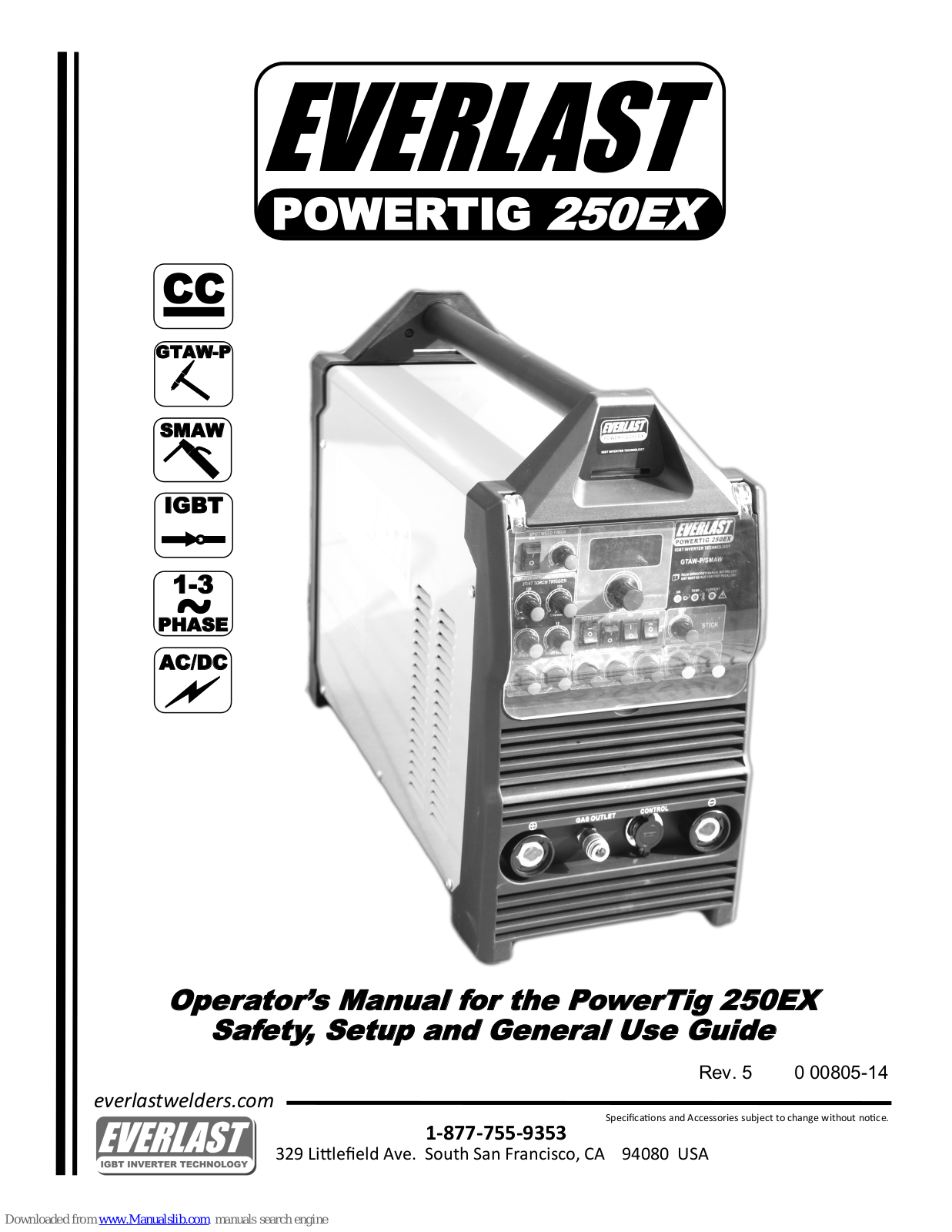 Everlast Powertig 250EX Operator's Manual