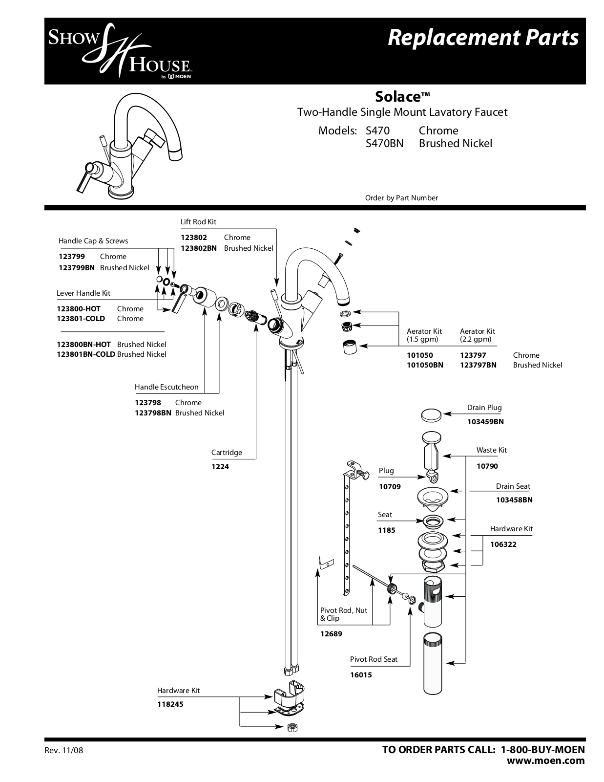 Moen S470 User Manual