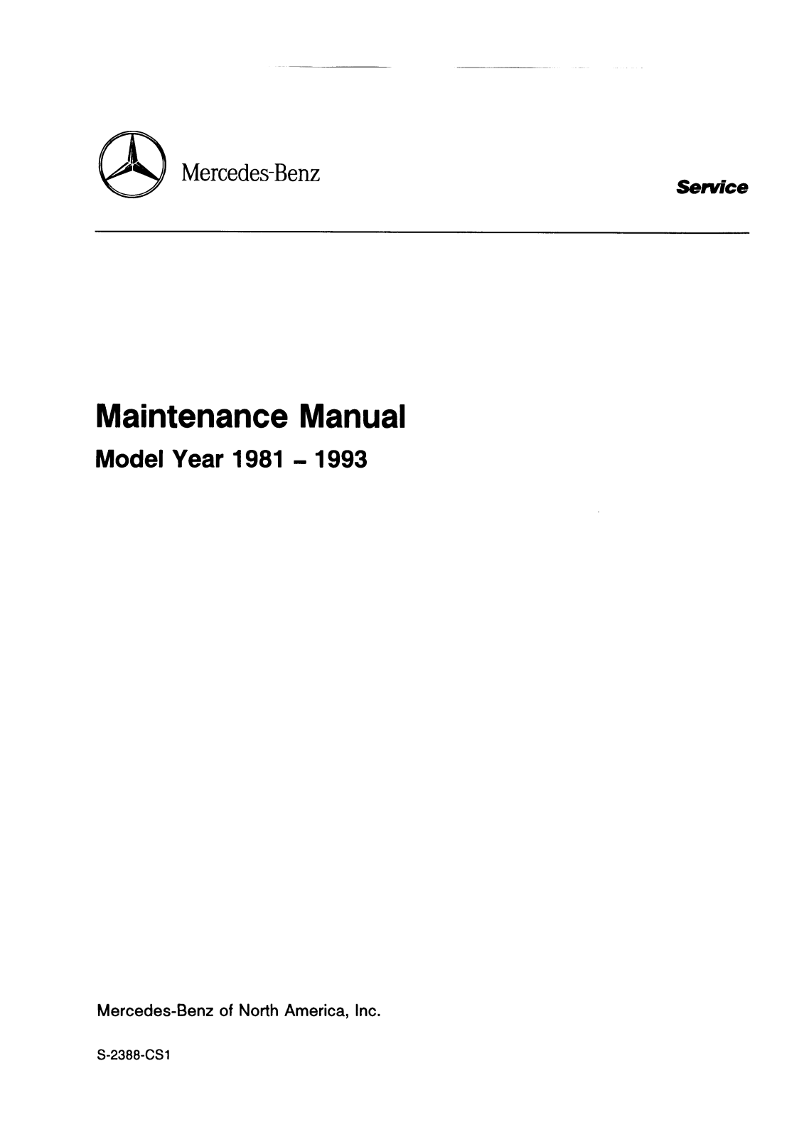 Ferrari SL 300 1990 1993, CE 200 1988 1993, E 400 1992 1993, 400 1992 1993, SL 500 1990 1992 User Manual