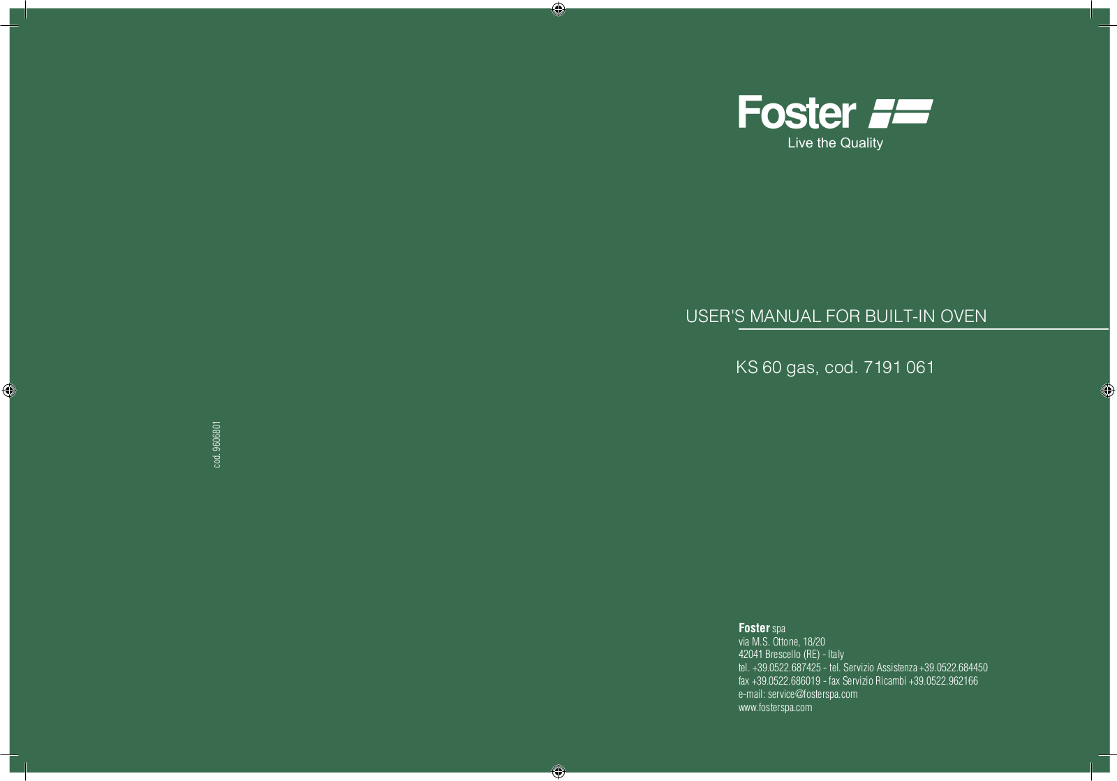 Foster KS 60 User Manual