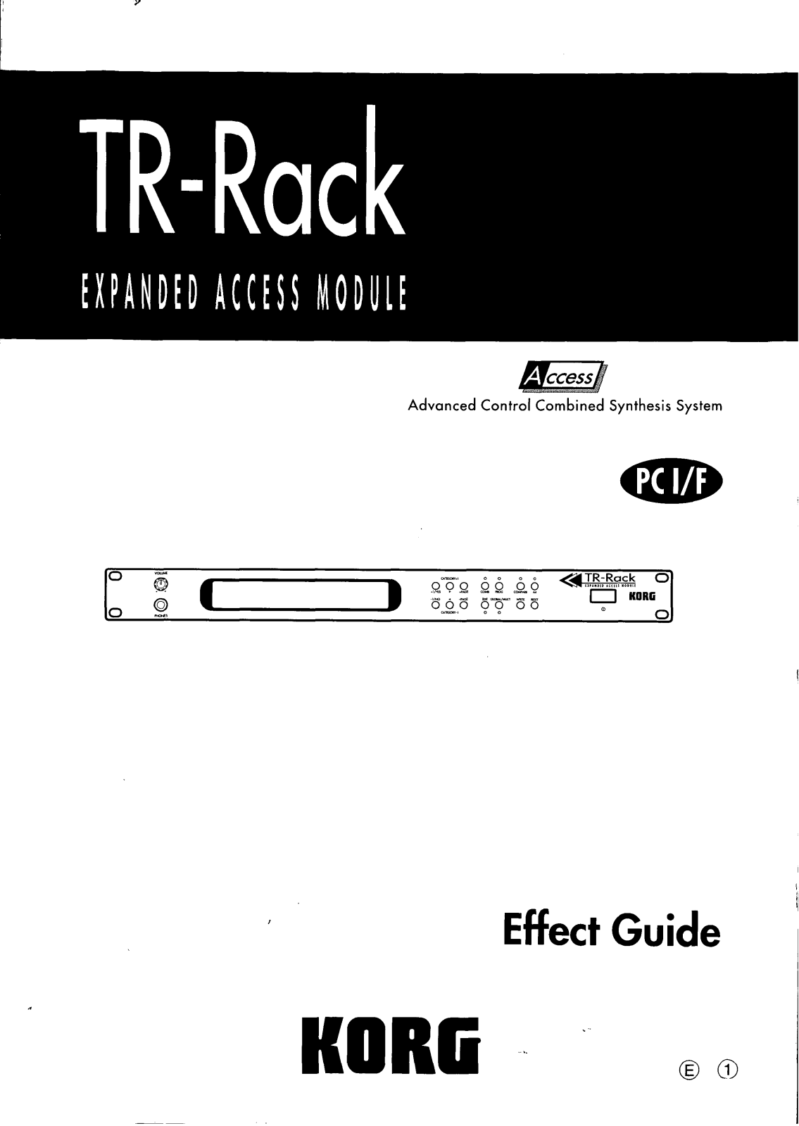 Korg TR-Rack Effect Guide