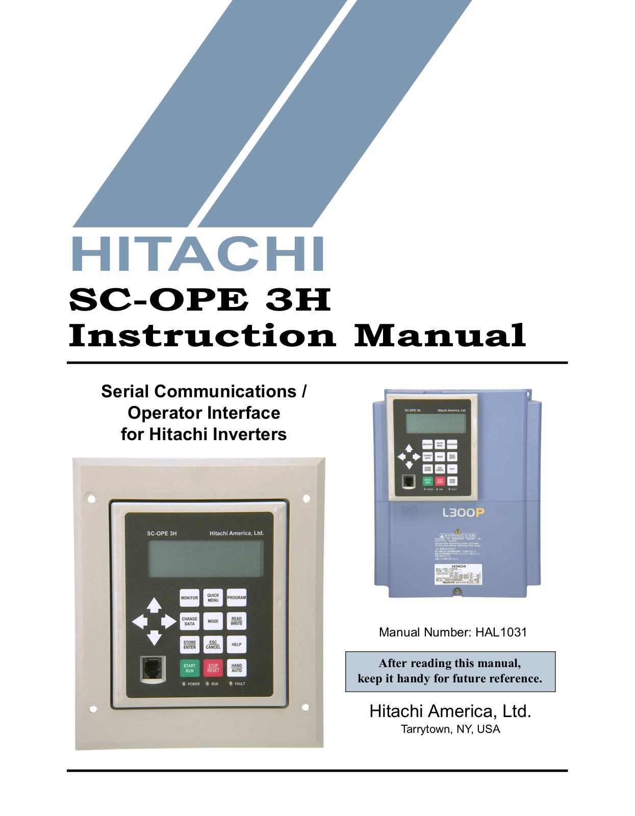 Hitachi Koki SC-OPE 3H User Manual