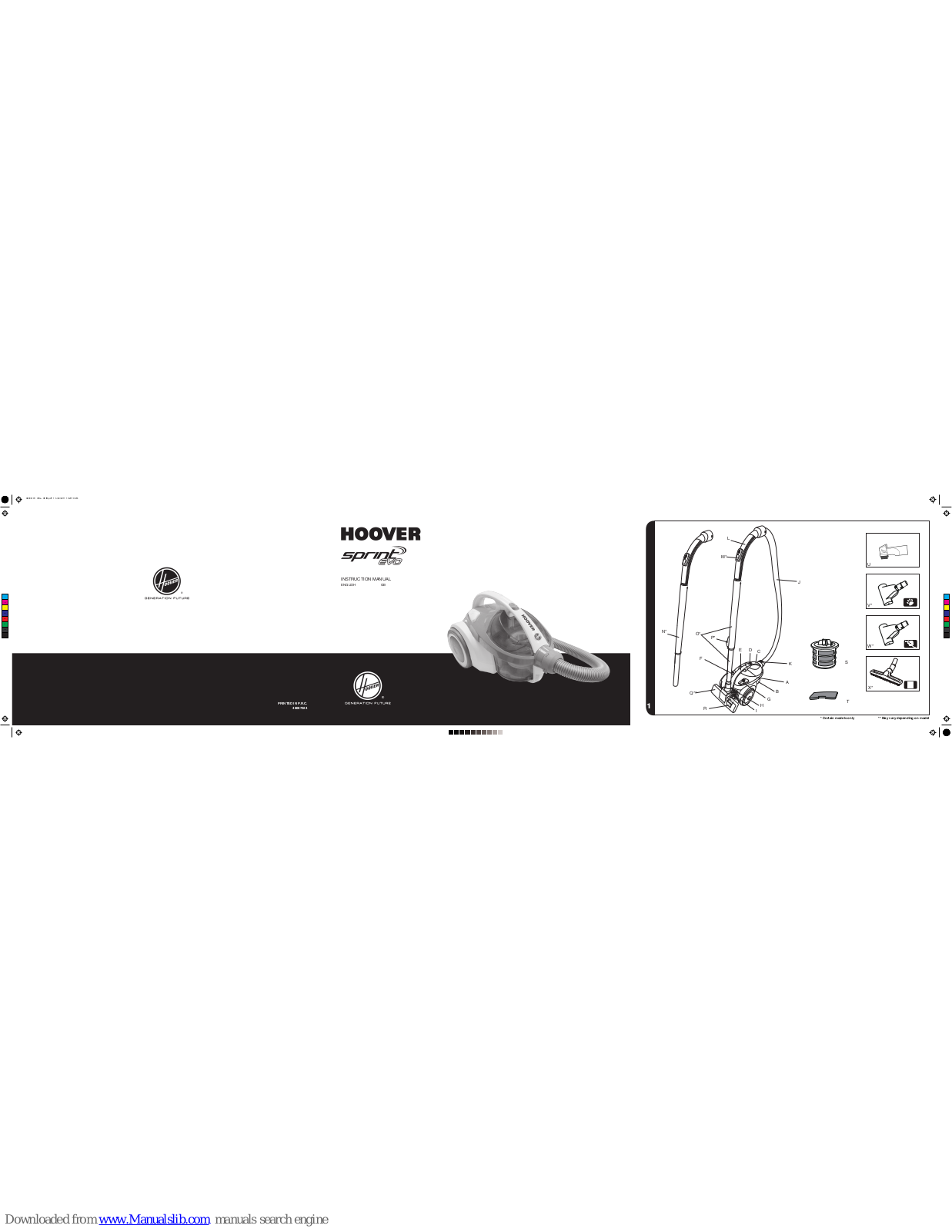 Hoover SPRINT EVO, TSB1906 Instruction Manual