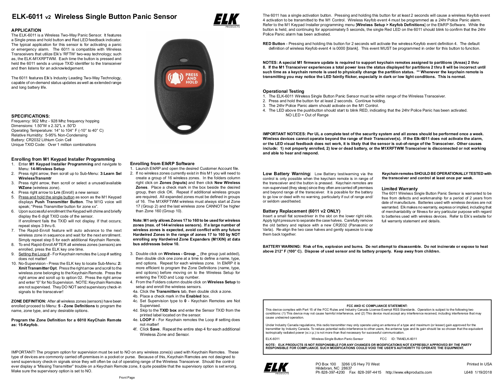 Elk Products ELK6011 Installation Manual - ManualMachine.com