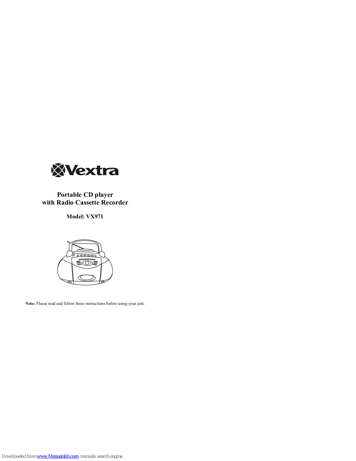 Vextra VX971 User Manual