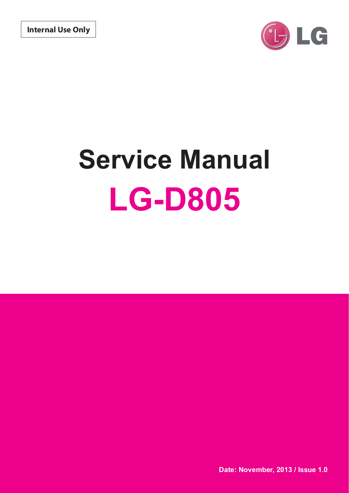 LG D805 Service Manual