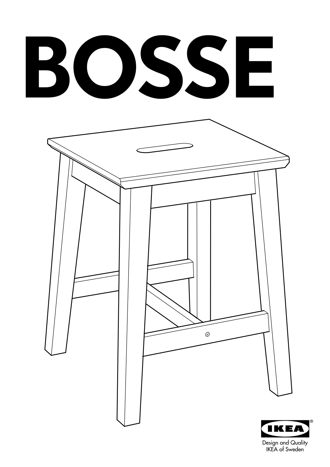 IKEA BOSSE STOOL Assembly Instruction