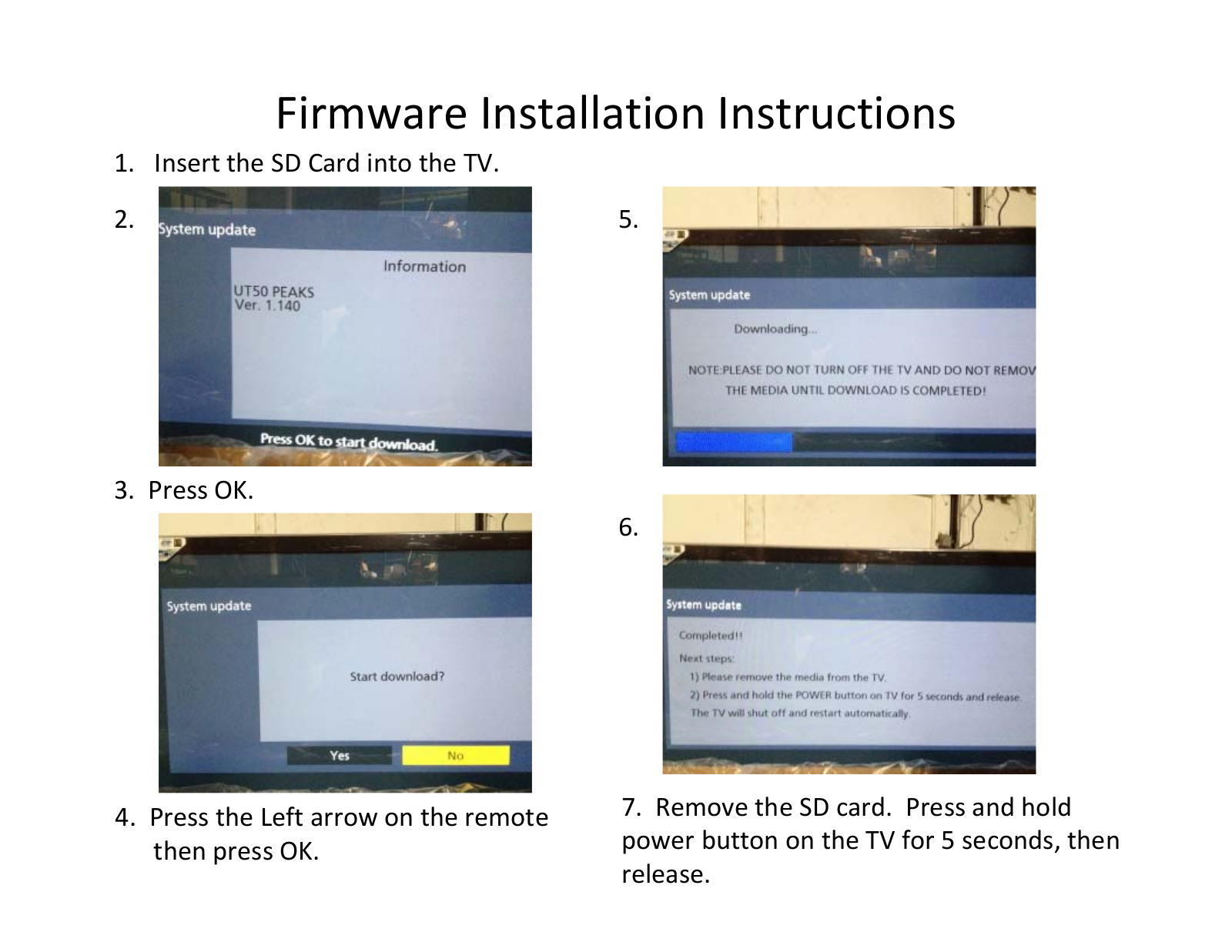 Panasonic tc-pxxst50, tc-pxut50, tc-pxput54, tc-pxtc-le54, tc-pxe50 installation