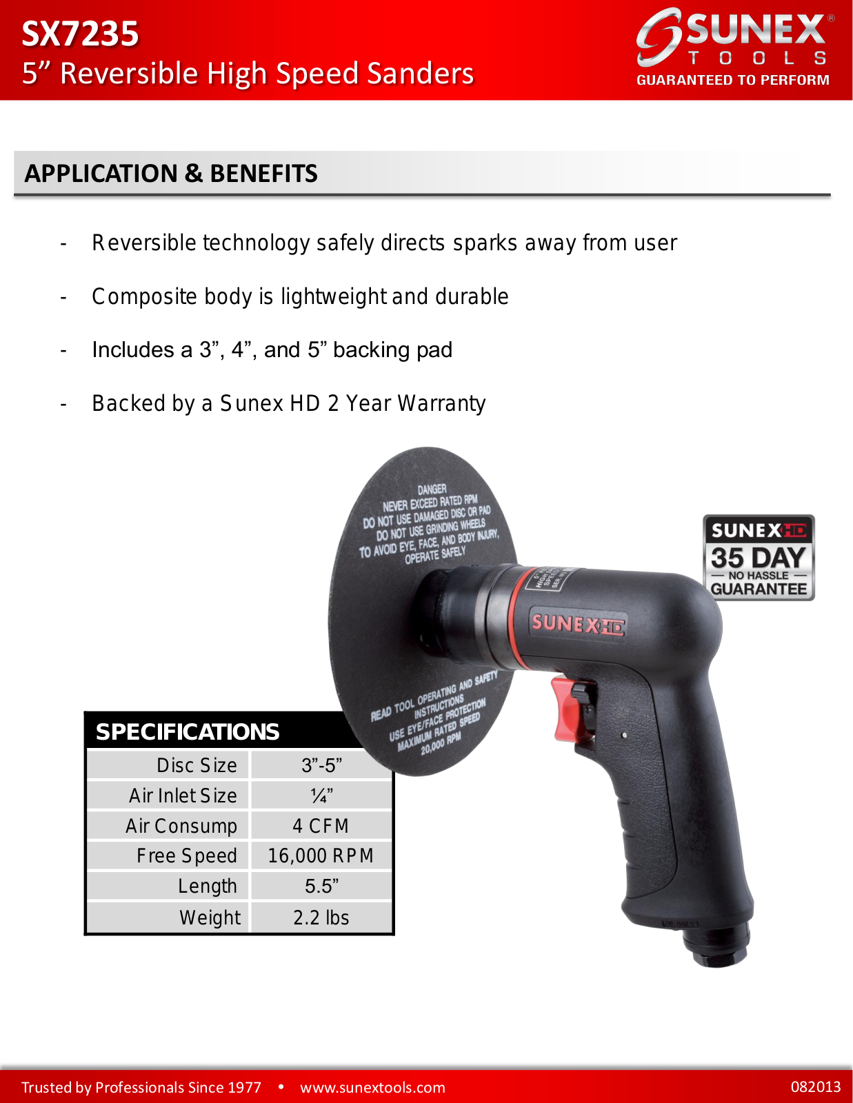 Sunex Tools SX7235 User Manual