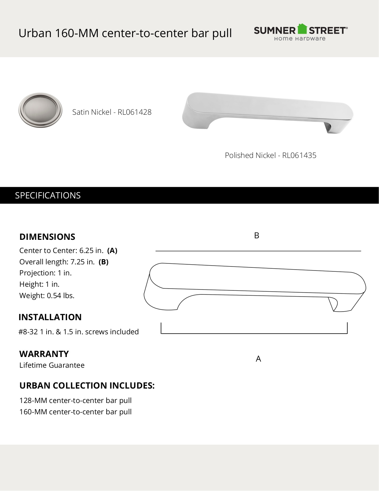 Sumner Street Home Hardware CTHD1039 Specifications - ManualMachine.com
