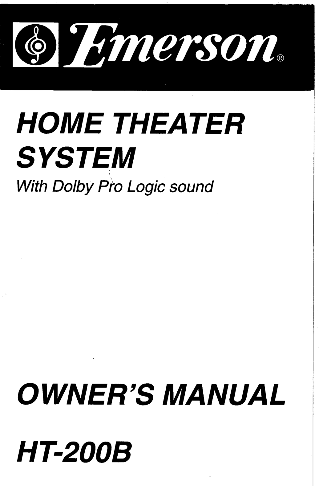 EMERSON HT200B User Manual