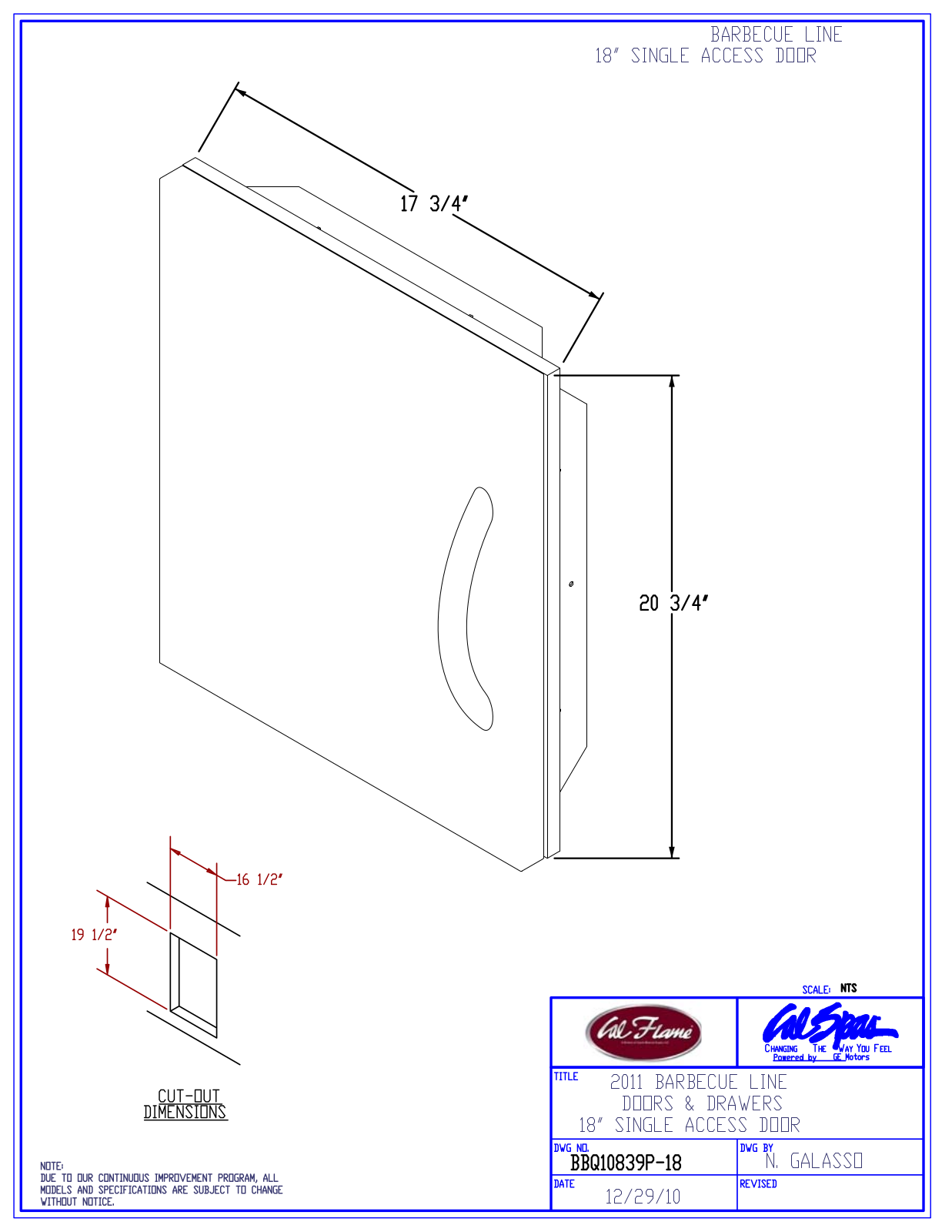 Cal Flame BBQ10839P18 Diagram