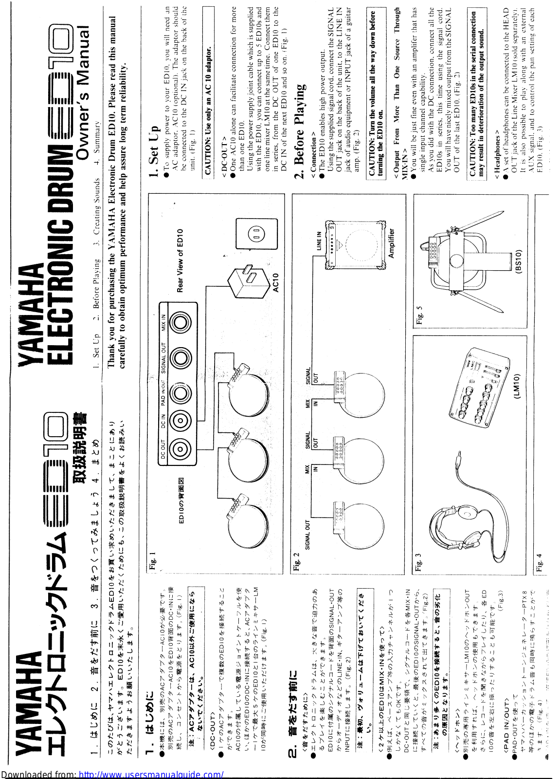 Yamaha Audio ED10 User Manual