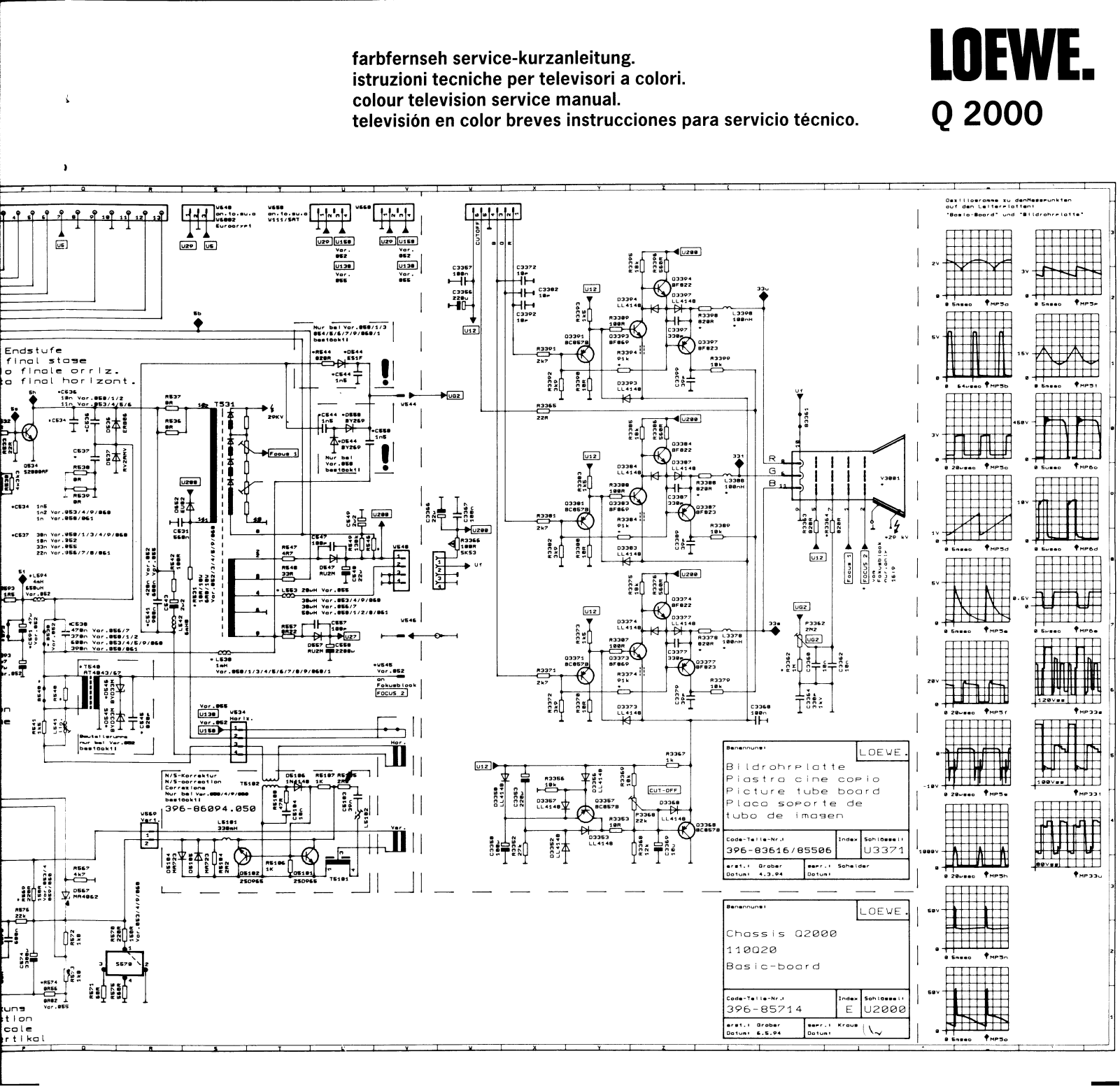 Loewe Q2000 Schematic