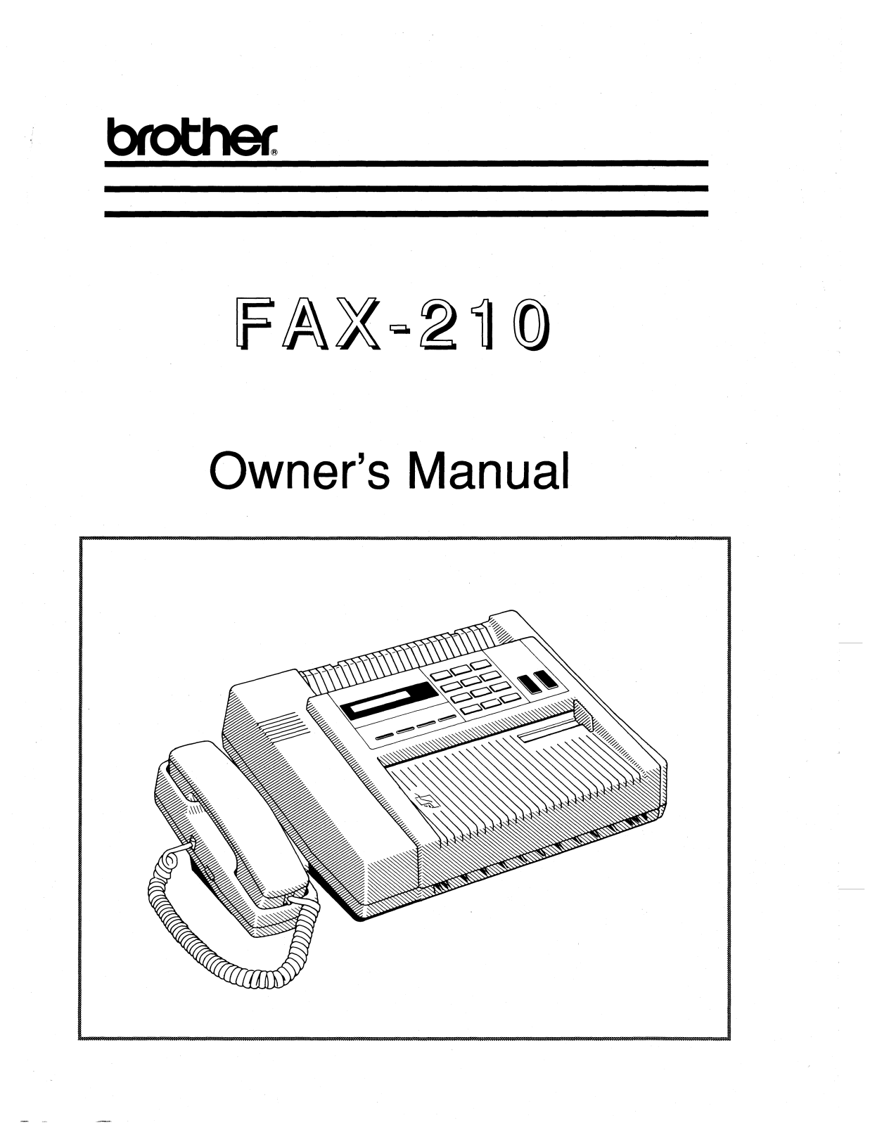 Brother 210 User Manual