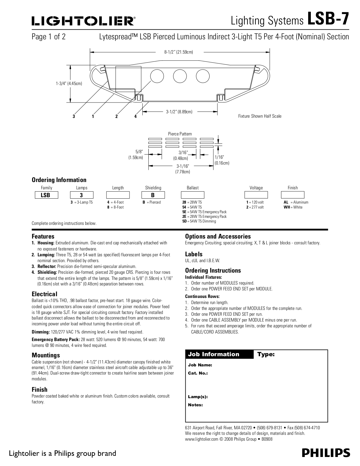 Lightolier LSB-7 User Manual