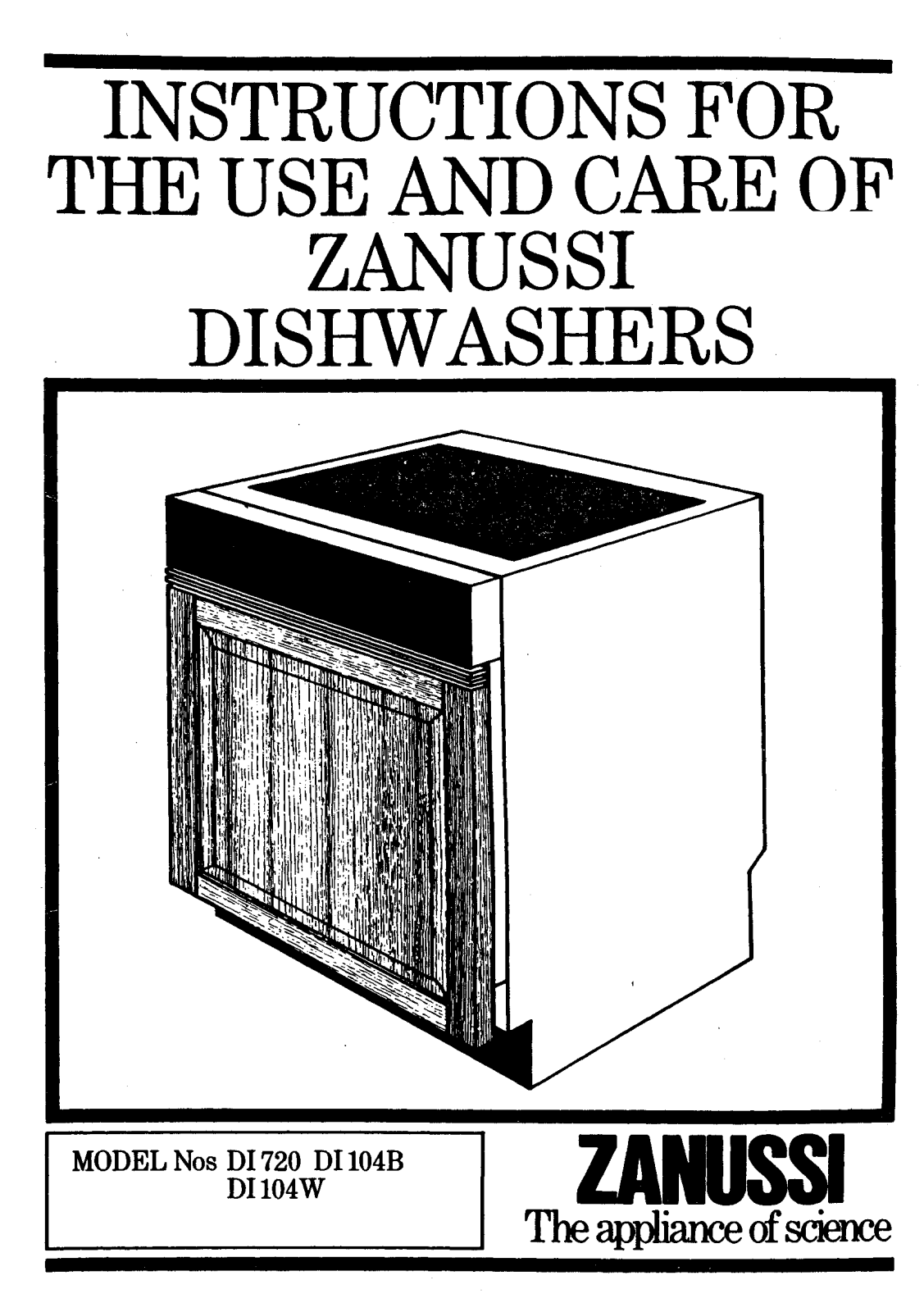 Zanussi di720, DI 104B User Manual