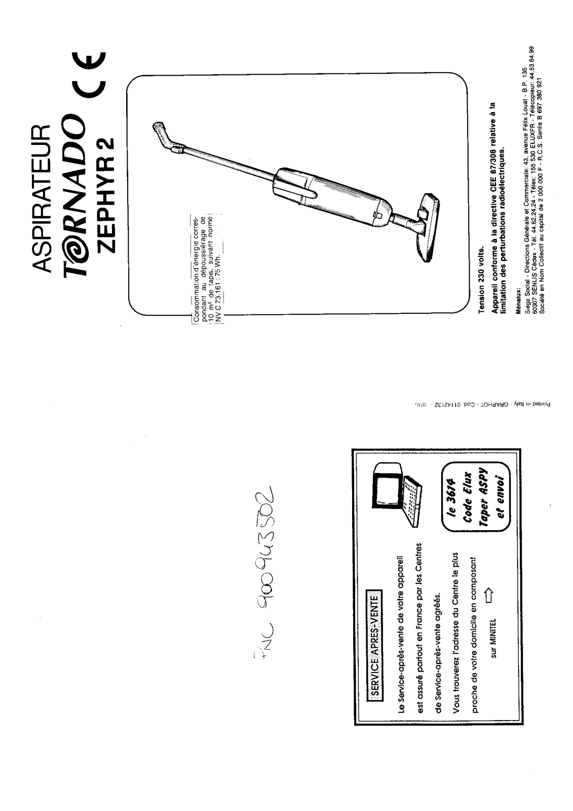 Tornado ZEPHYR2 Instruction Manual