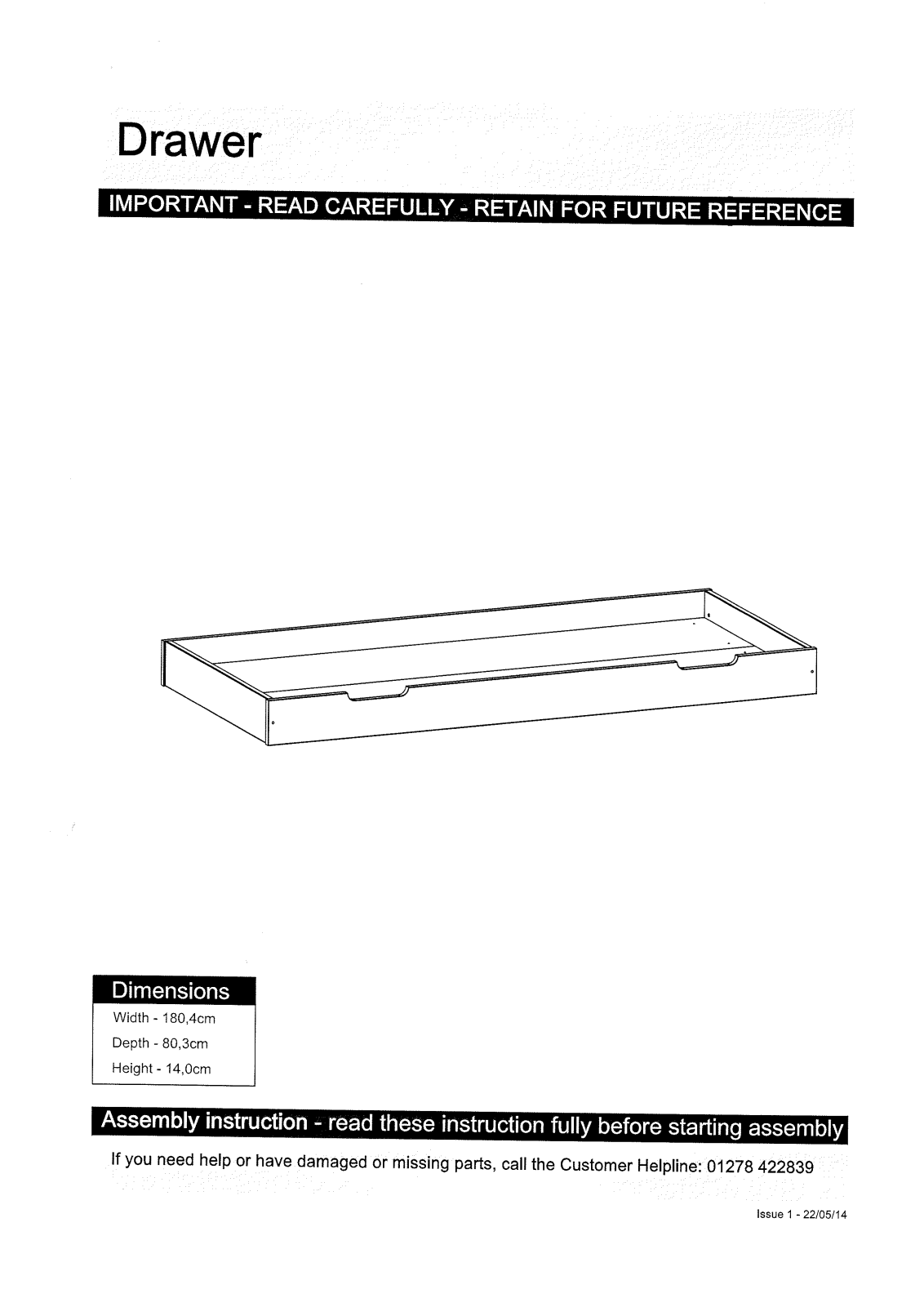 Argos 2363109, 2469072 ASSEMBLY INSTRUCTIONS