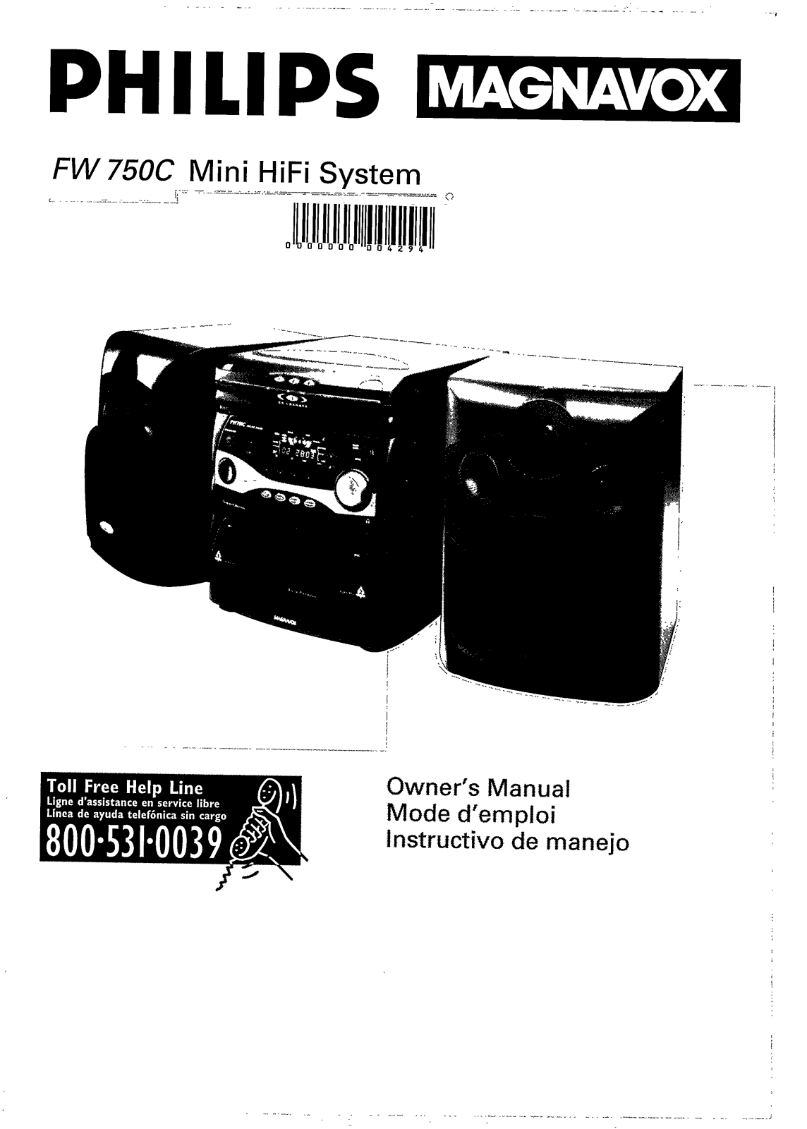 Philips FW-750-C Owners manual