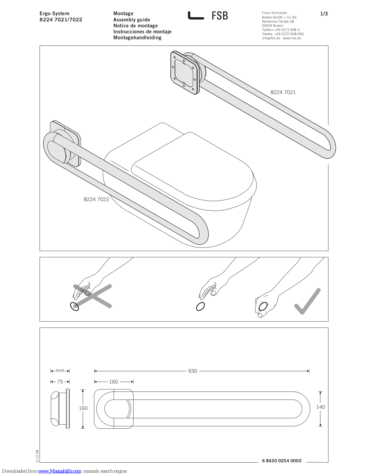 FSB 8224 7021, 8224 7022 Assembly Manual - ManualMachine.com