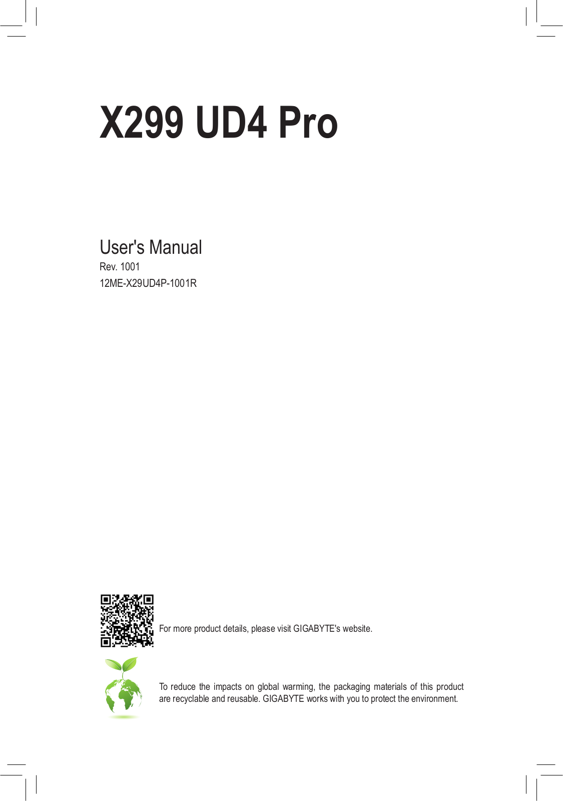 Gigabyte X299 UD4 Pro Service Manual