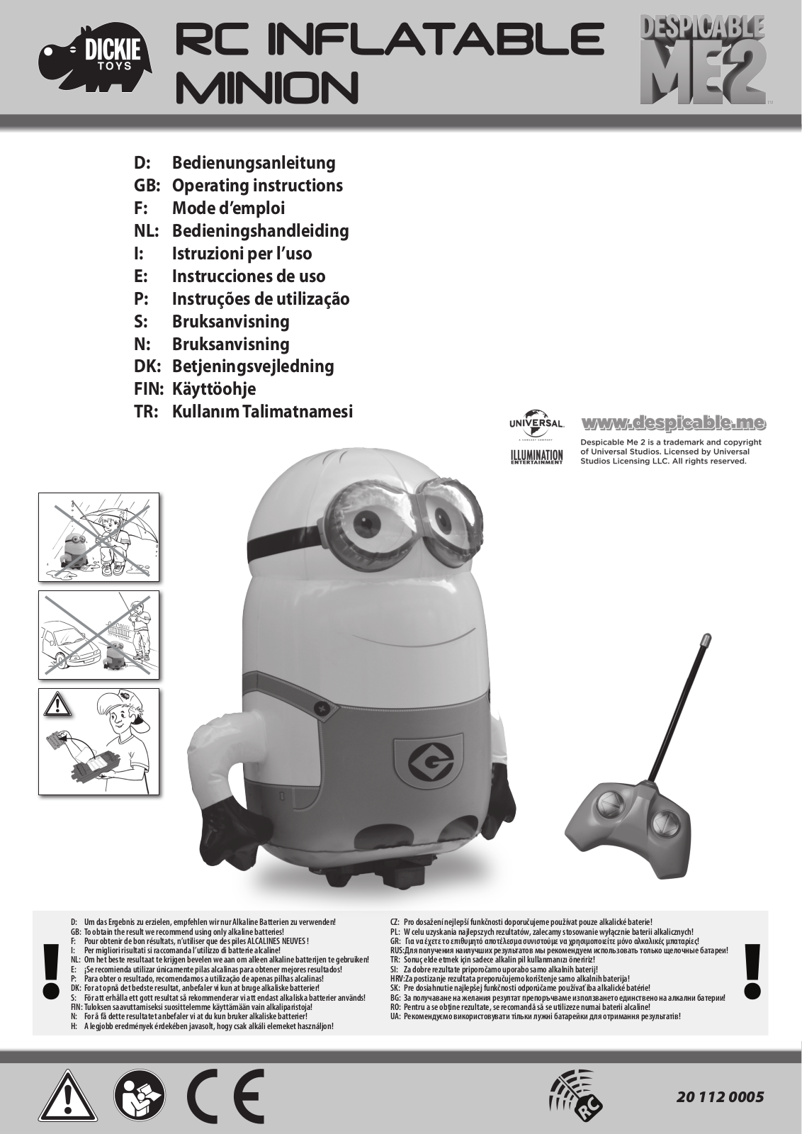 Dickie Toys RC INFLATABLE MINION User manual