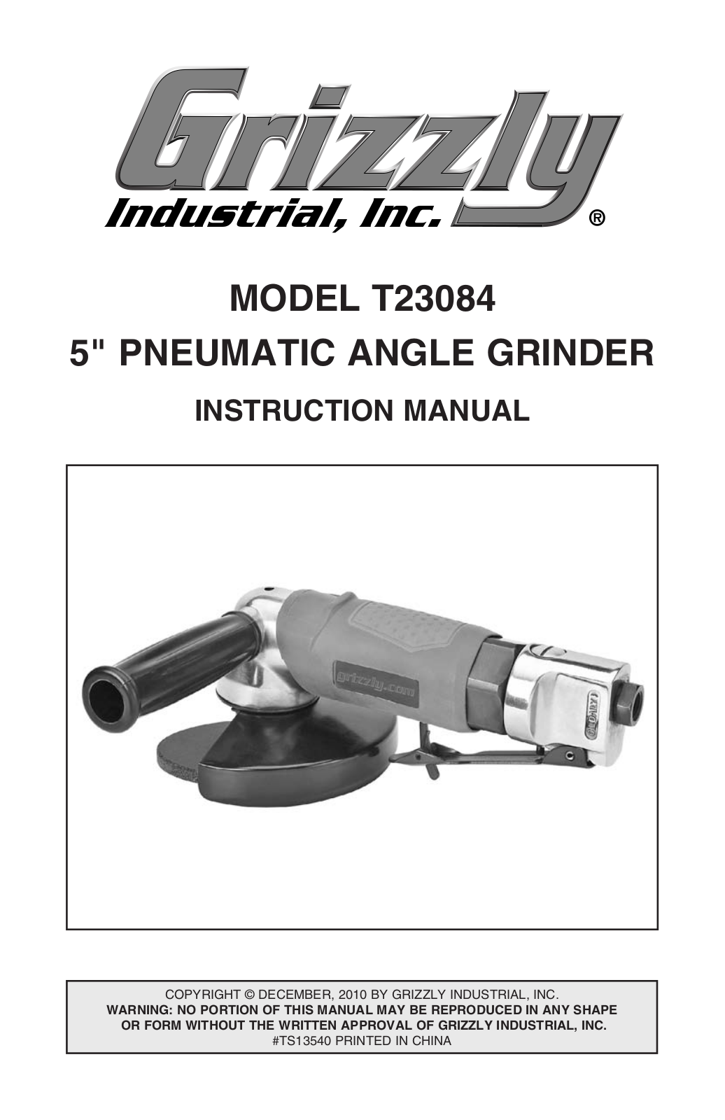 Grizzly T23084 User Manual