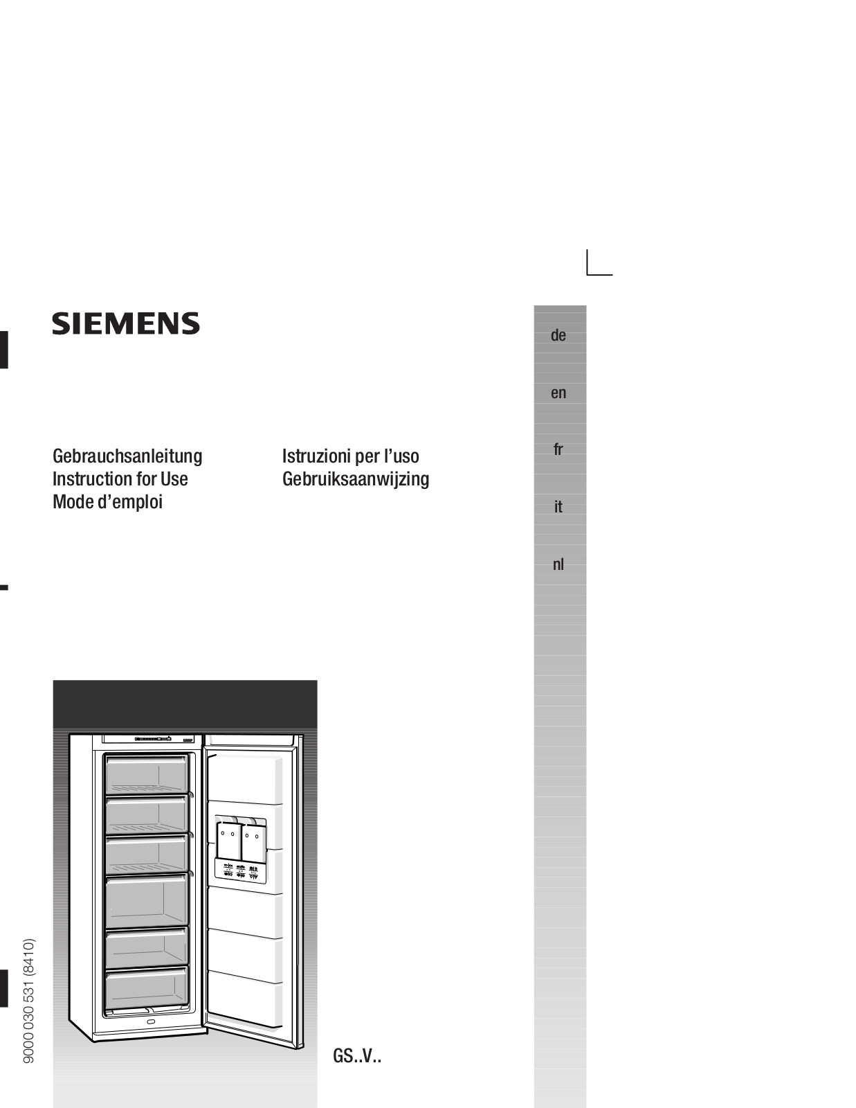 Siemens GS34V440 User Manual