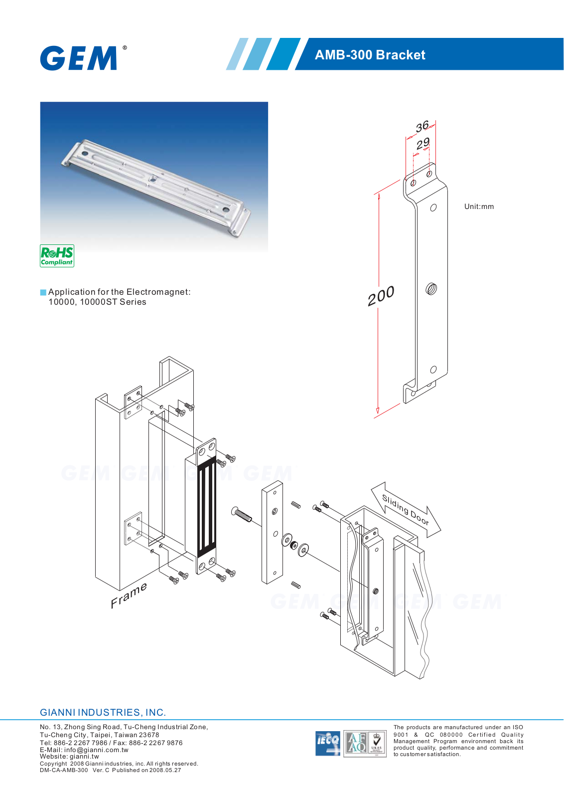 Gianni Industries AMB-300 User Manual