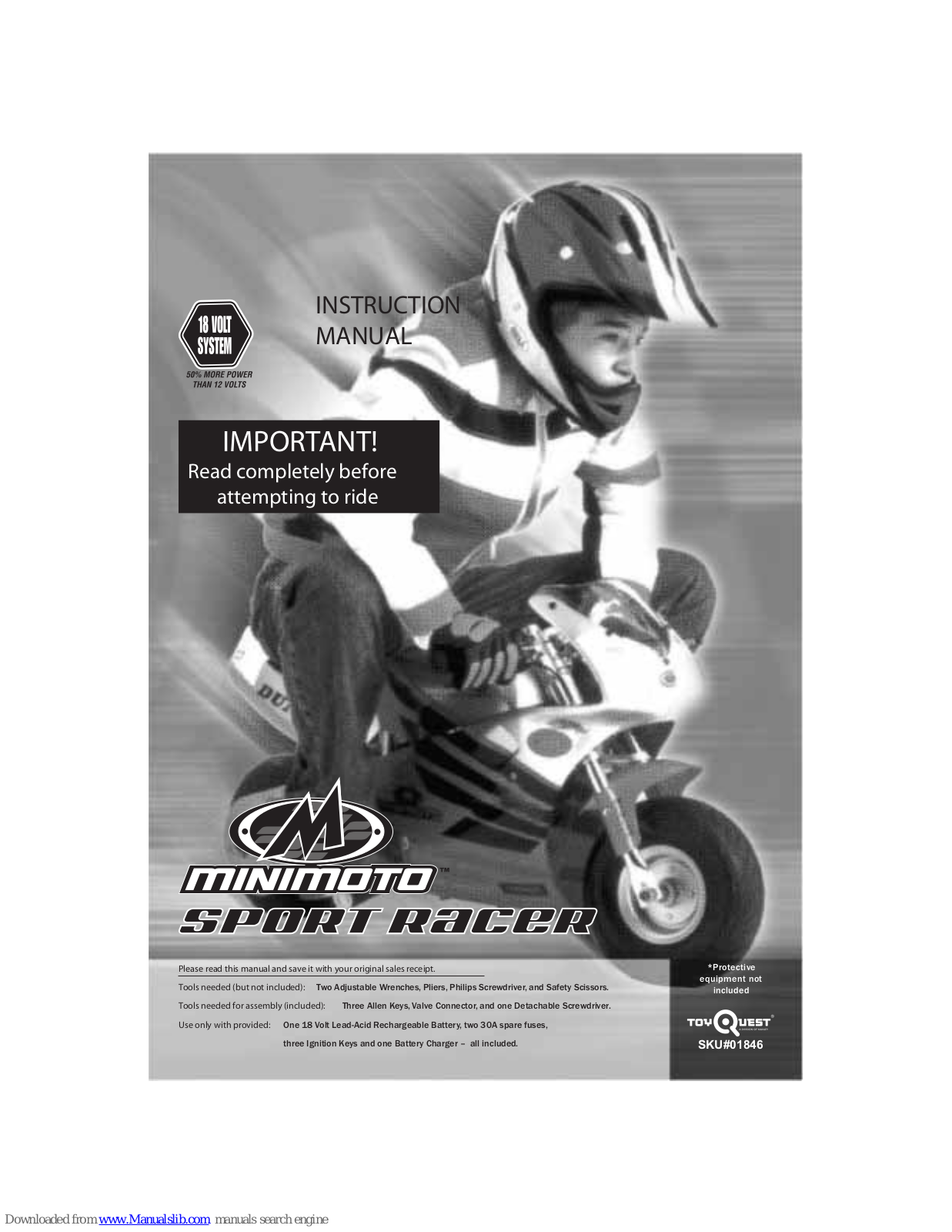 MINIMOTO Sport Racer Instruction Manual