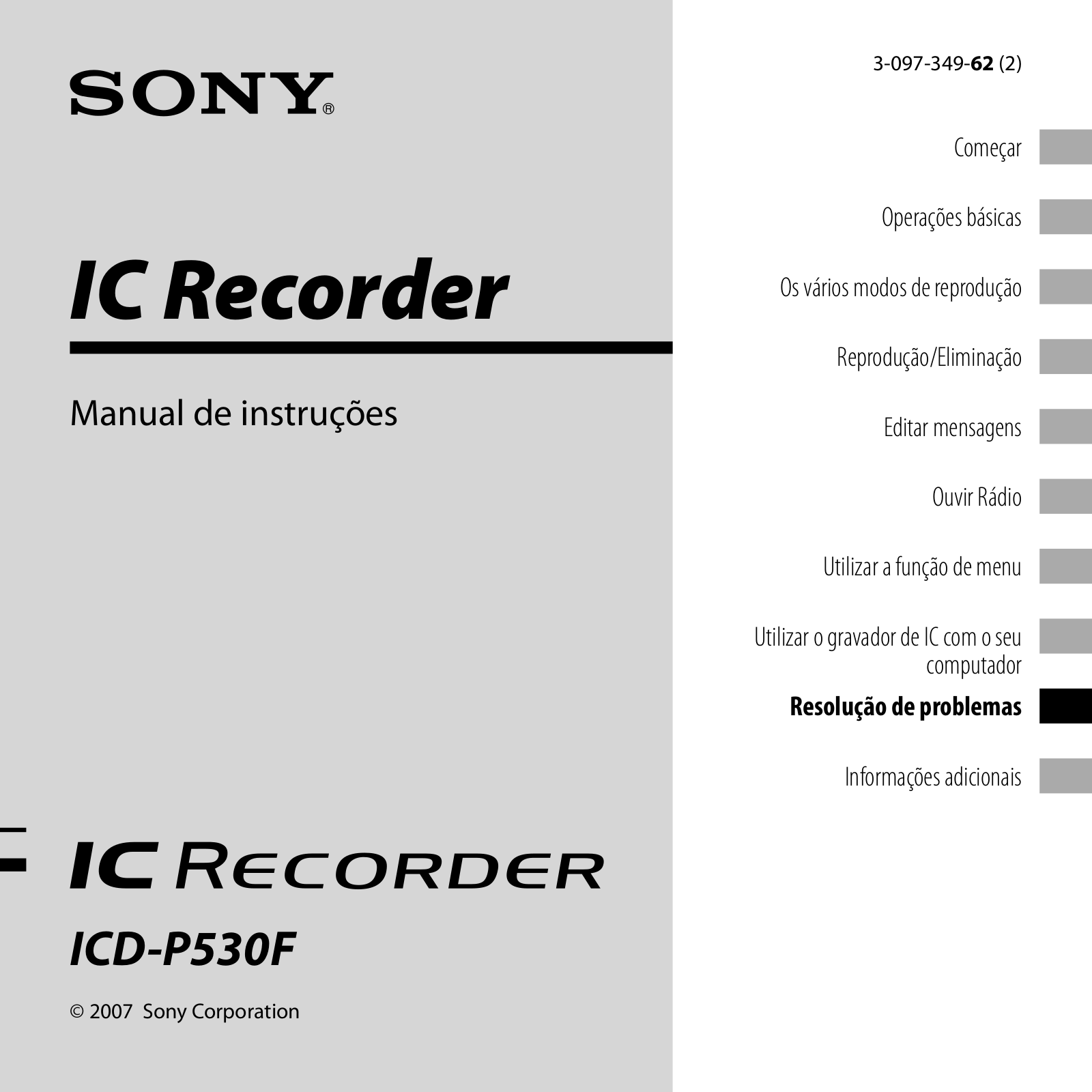 Sony ICD-P530F User Manual