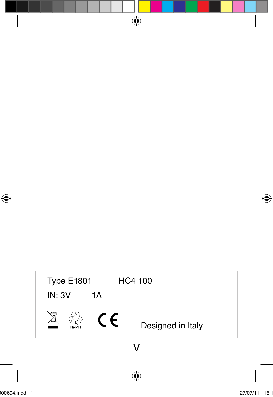 Beurer E1801 operation manual