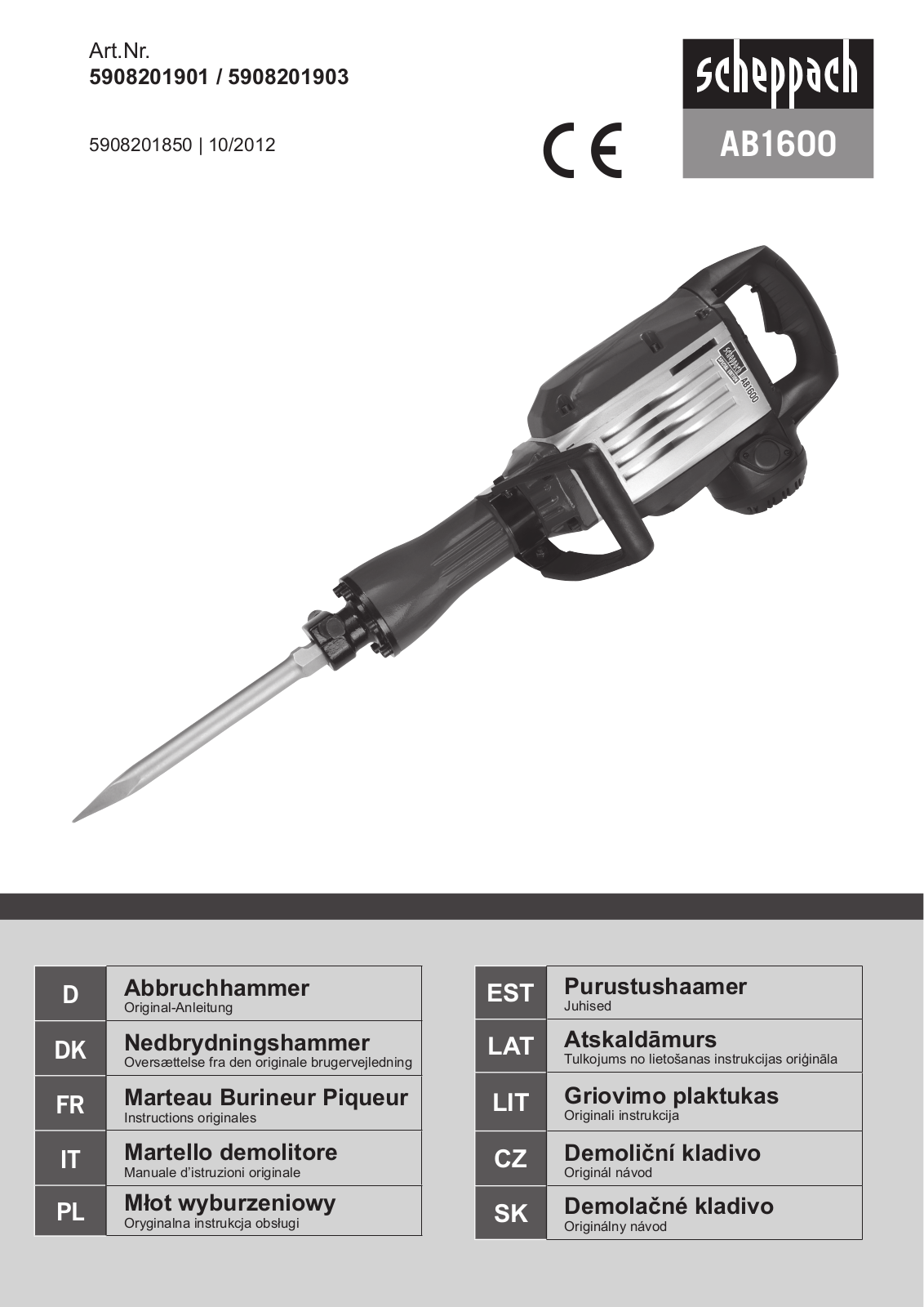 Scheppach AB 1600 User Manual