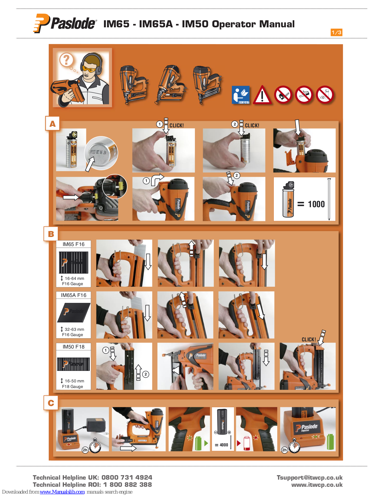Paslode IM65, IM65A, IM50 Operator's Manual - ManualMachine.com