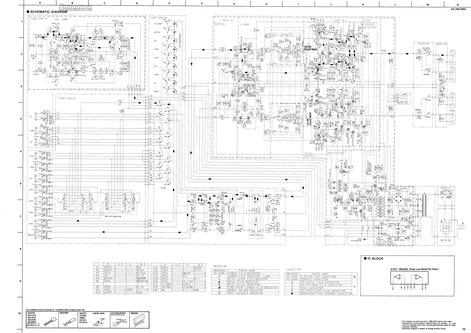 Akai AX-700-U, AX-700, AX-700 Schematic