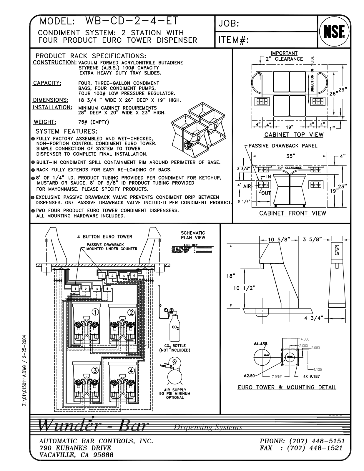 Wunder Bar WB-CD-2-4-ET User Manual