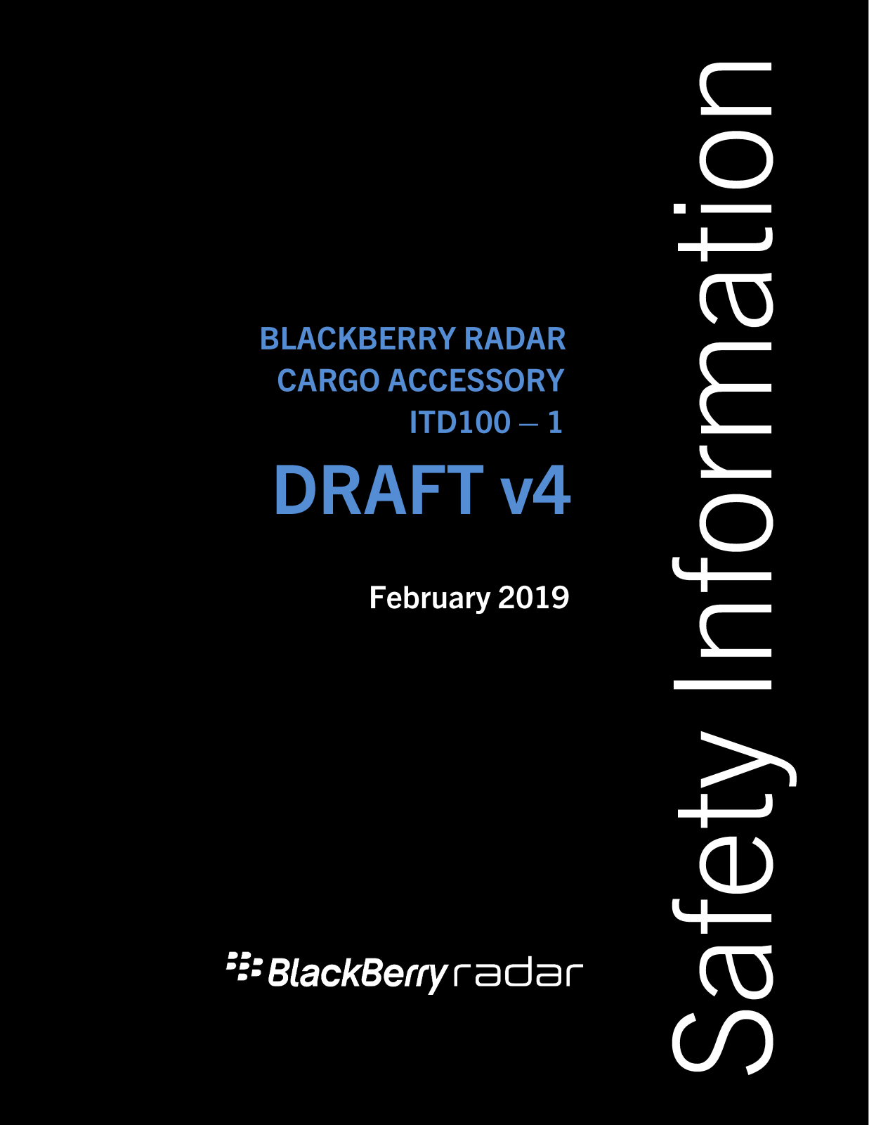 BlackBerry ITD100 1 User Manual