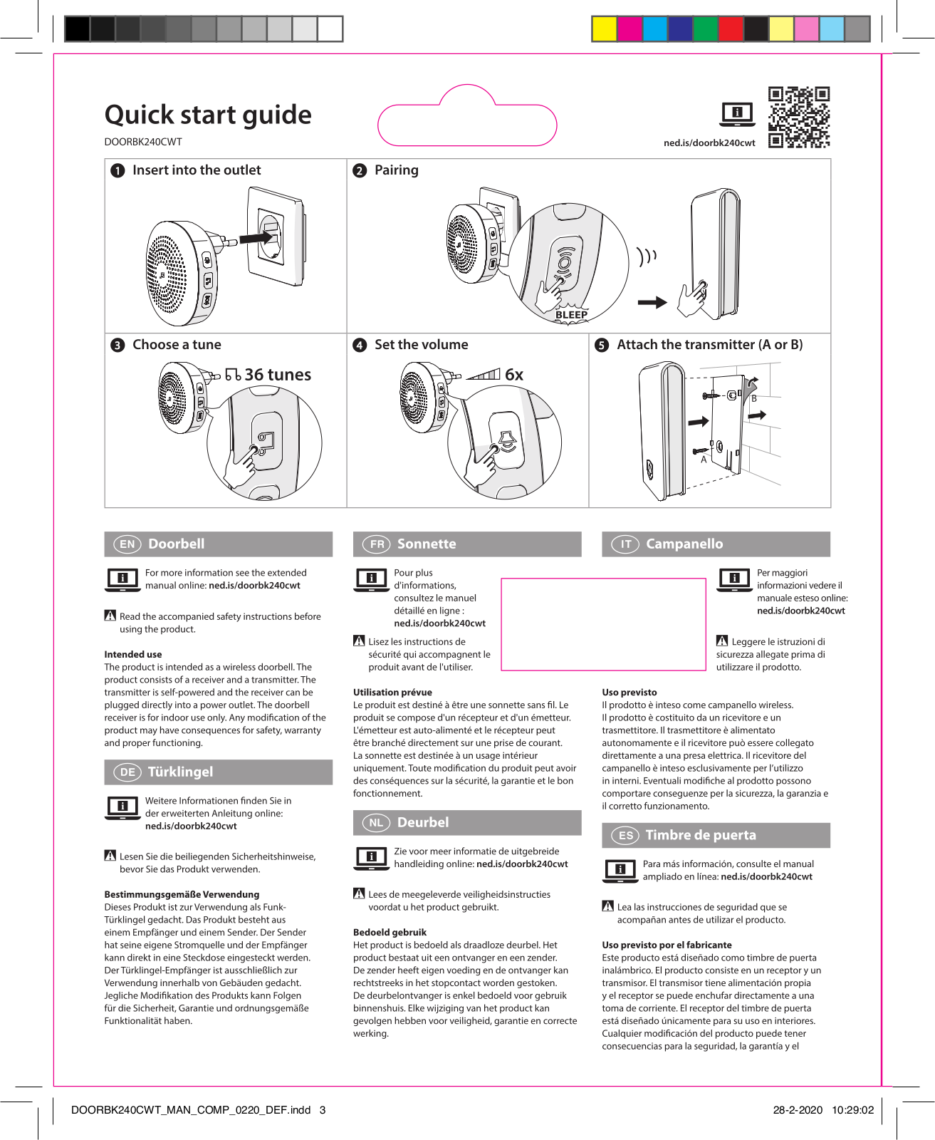 Nedis DOORBK240CWT User guide - ManualMachine.com