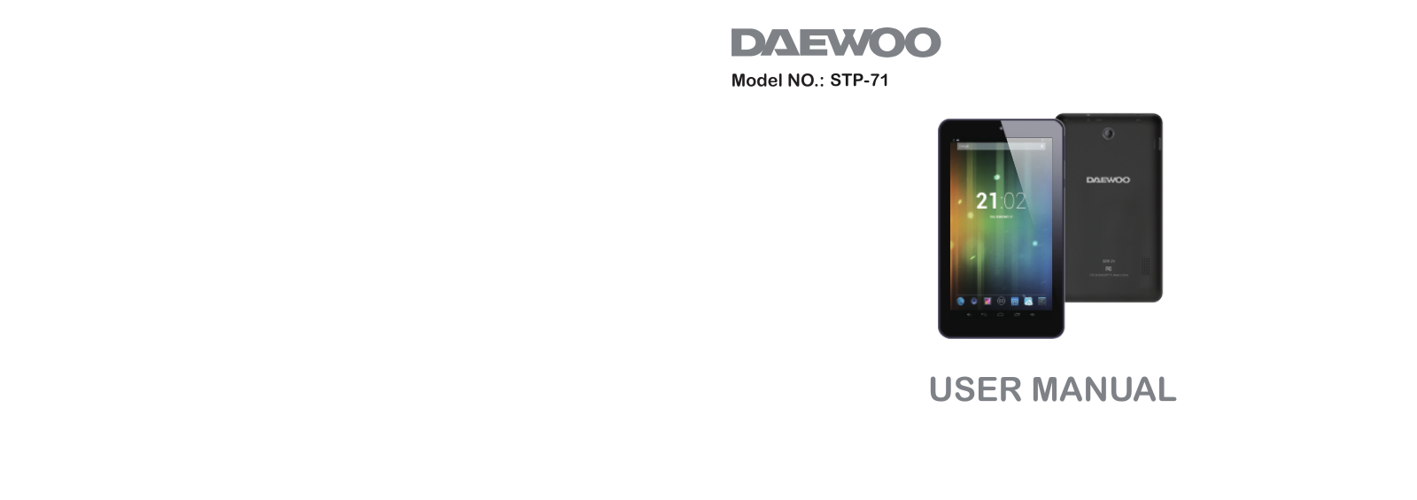 Daewoo STP 71 User Manual