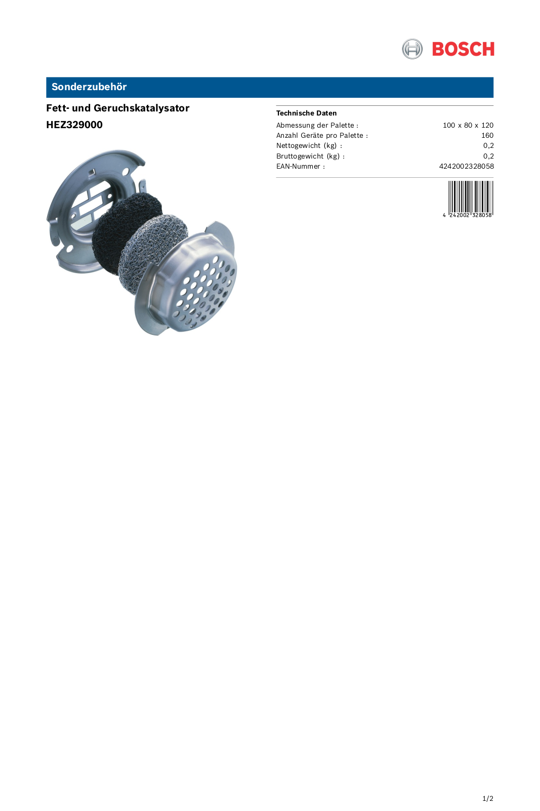 Bosch HEZ329000 User Manual