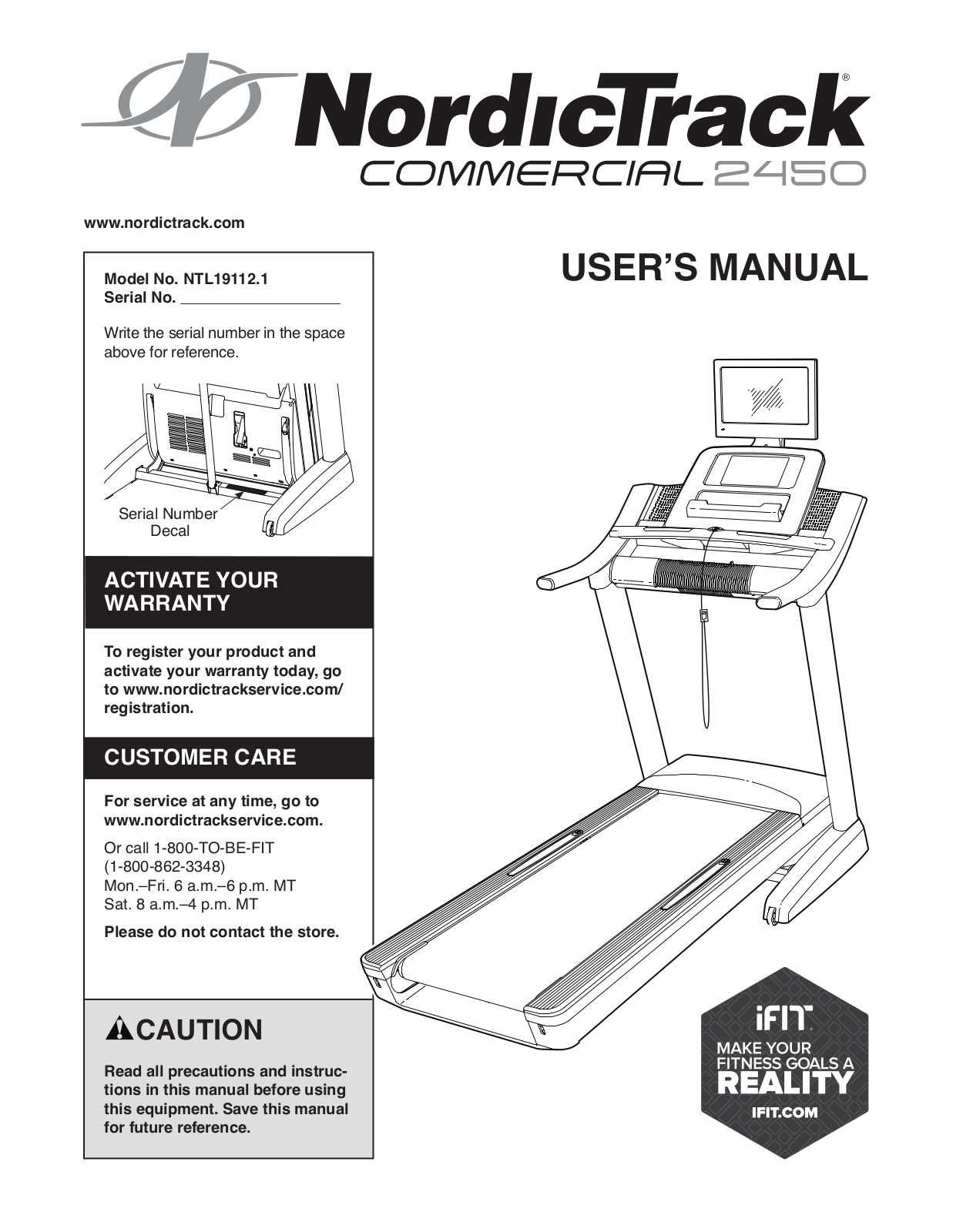 NordicTrack NTL191121 Owner's Manual