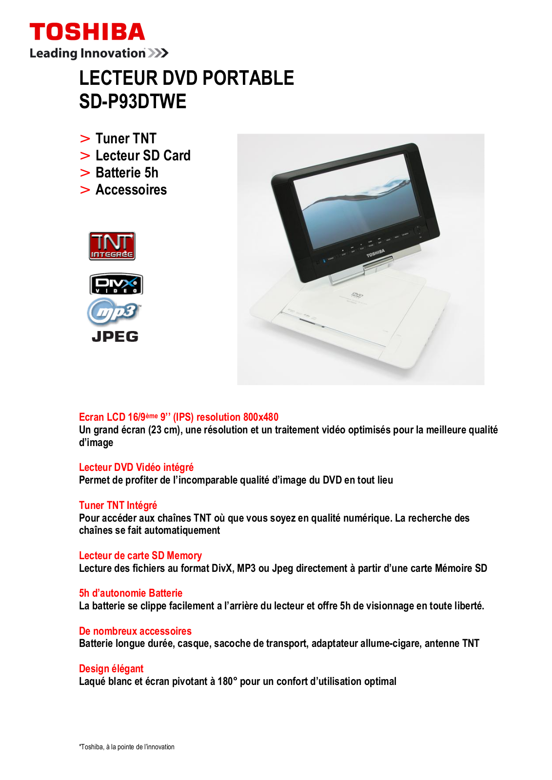 TOSHIBA SD-P93DTWE User Manual