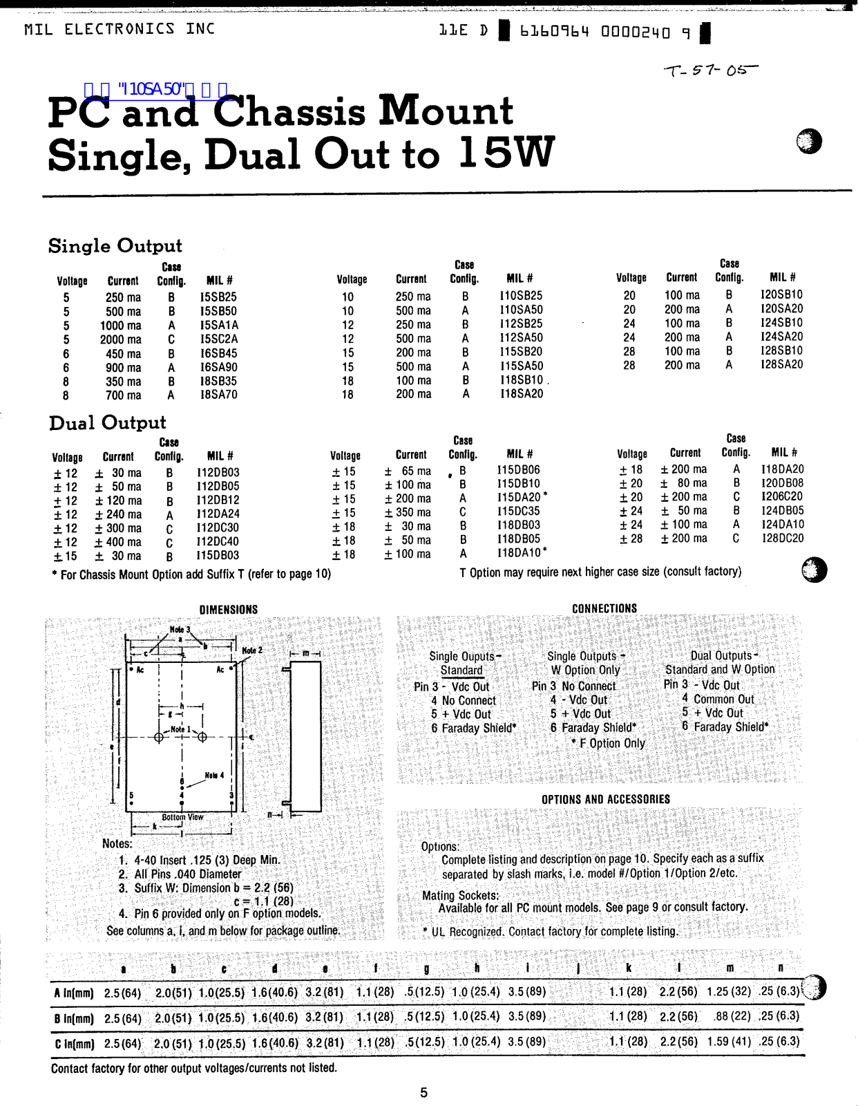 Datasheet L10SA50 Datasheet (MIL) - ManualMachine.com