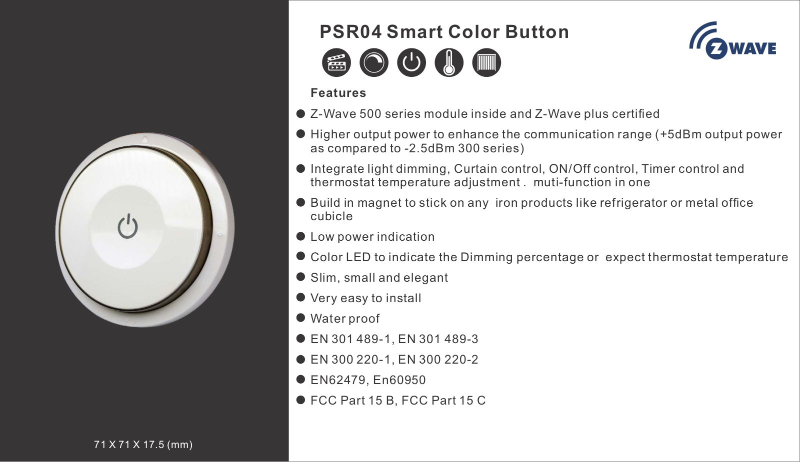 Z-Wave PSR04 Service Manual