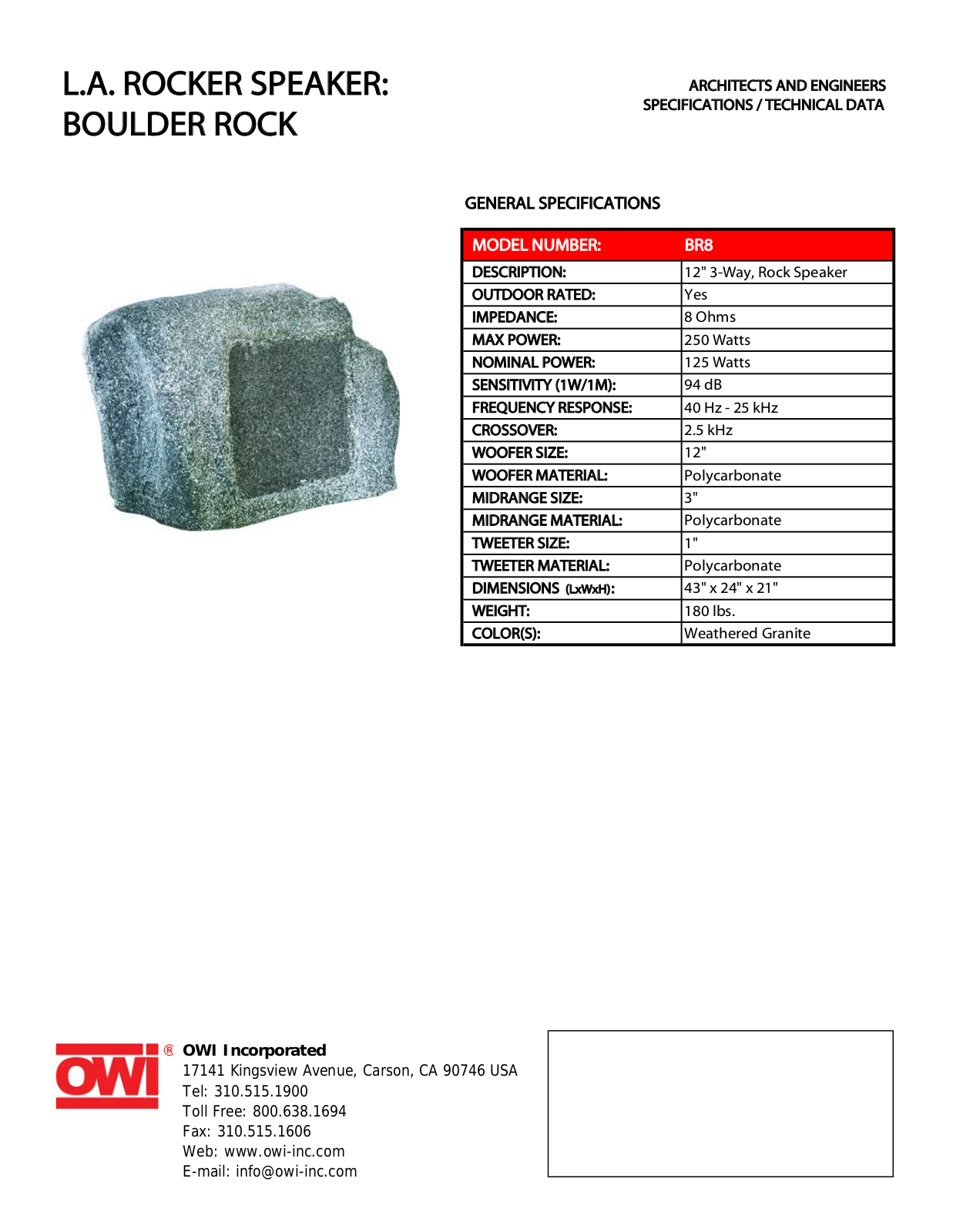 OWI BR8 User Manual - ManualMachine.com